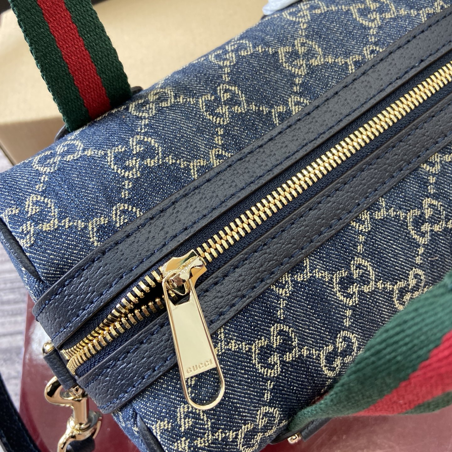 Gucci Mini Handbag in Denim with Web Stripe and Detachable Strap 7 i1758363048537 6706 0 4