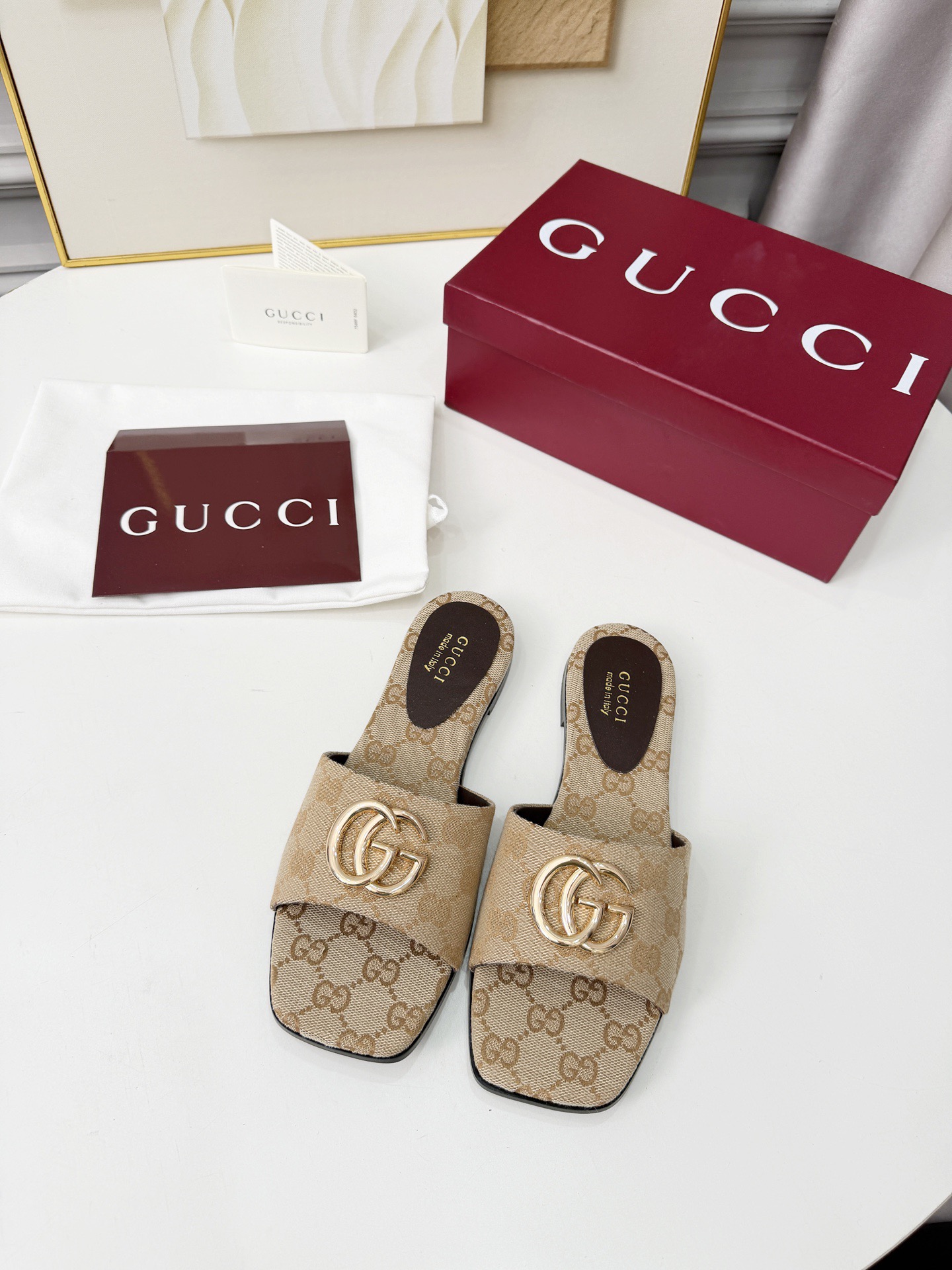 NO:817297,Gucci 2026 early spring new products 35-43. Rubber soles. Genuine leather soles, slippers, slippers19860909古奇2026早春新品35-43.橡胶底.真皮底,拖鞋,slippers,Women's Shoes