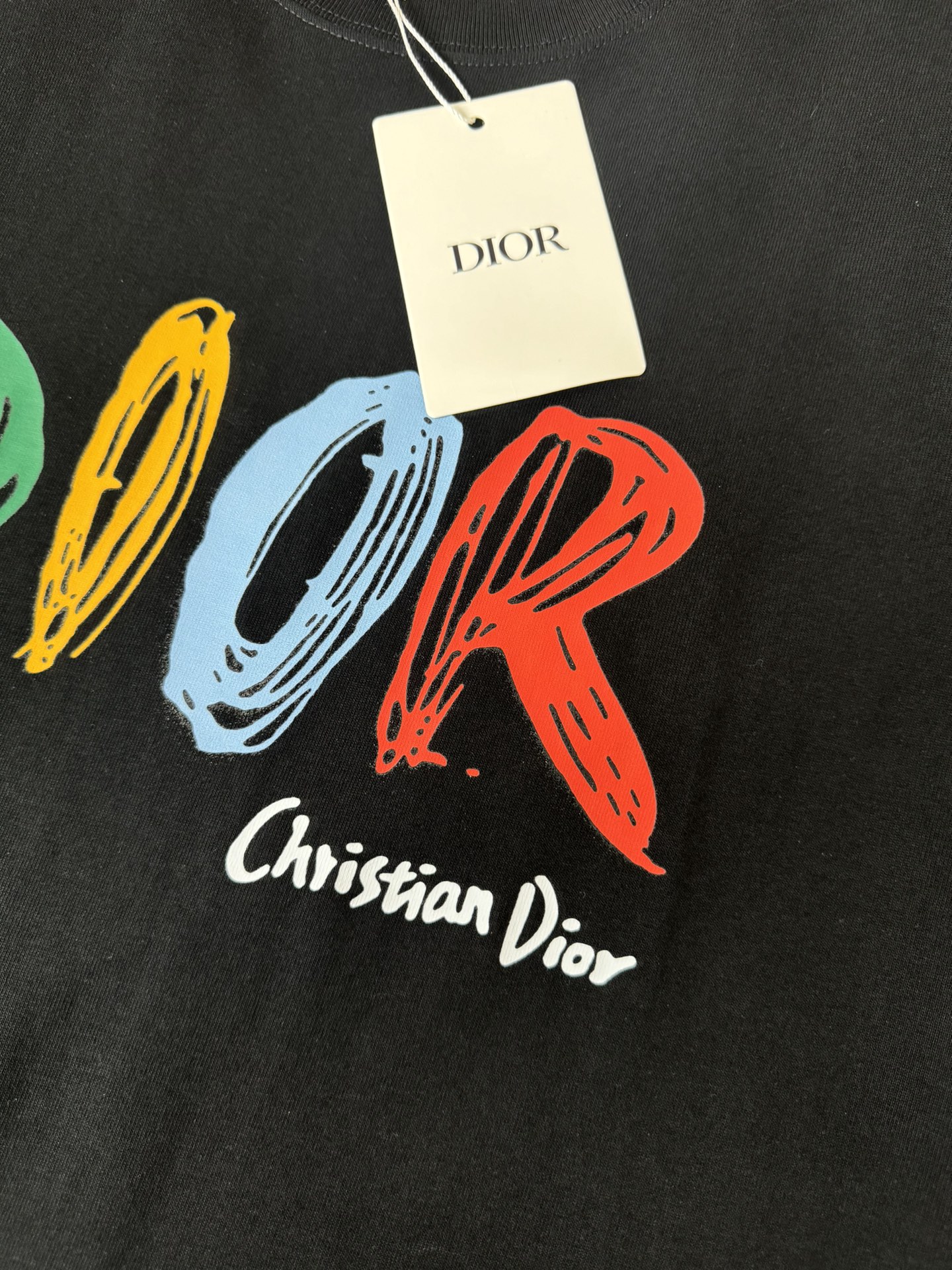 DIOR*迪奥*CD2024SS春夏最新款圆领时尚短袖T恤重克纯棉双纱纯棉面料！贴肤舒适耐看又好穿经典字