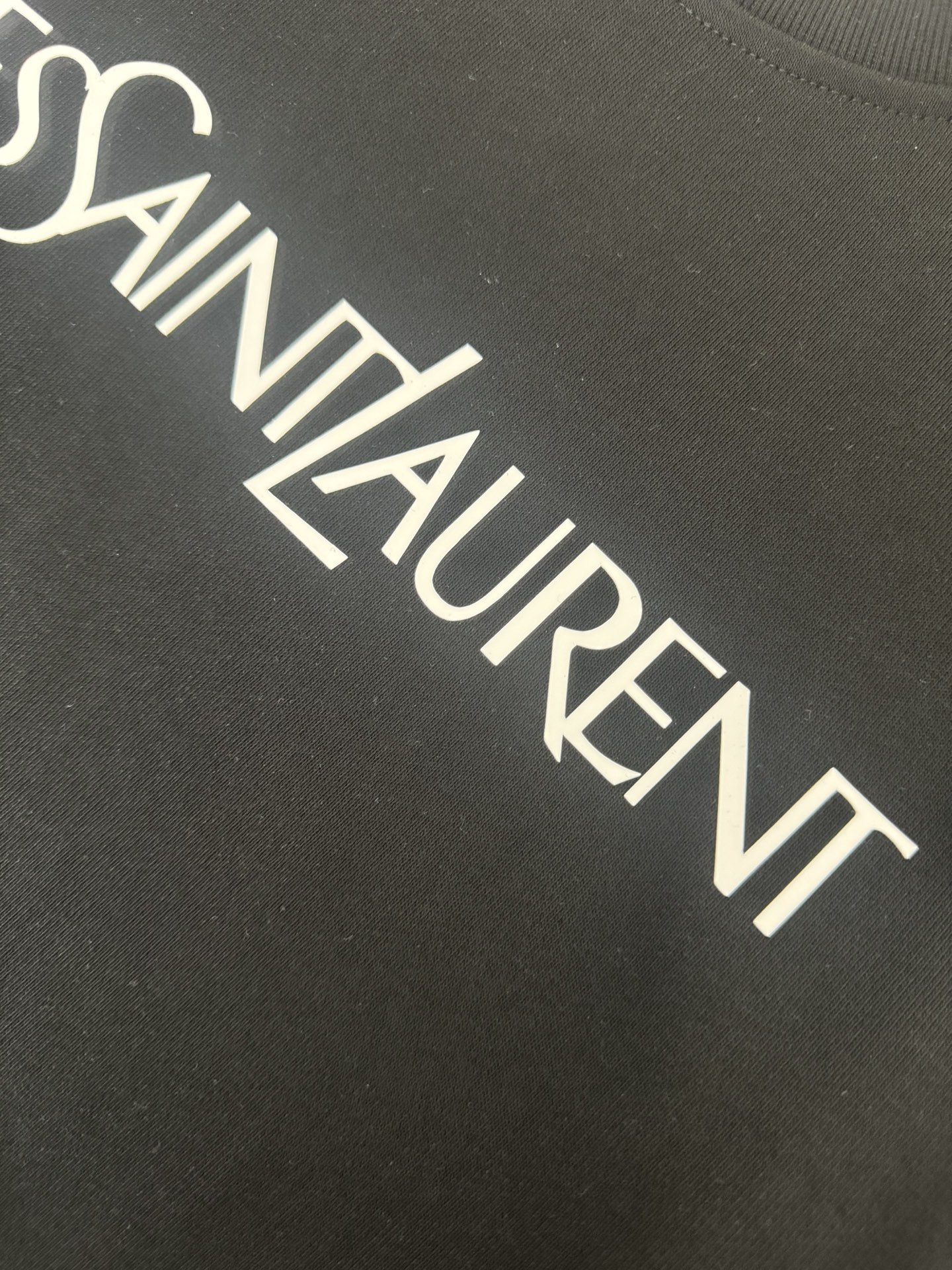 *YvesSaintLaurent*YSL*圣罗兰*秋冬最新款圆领时尚长袖卫衣立体硅胶工艺logo设计4