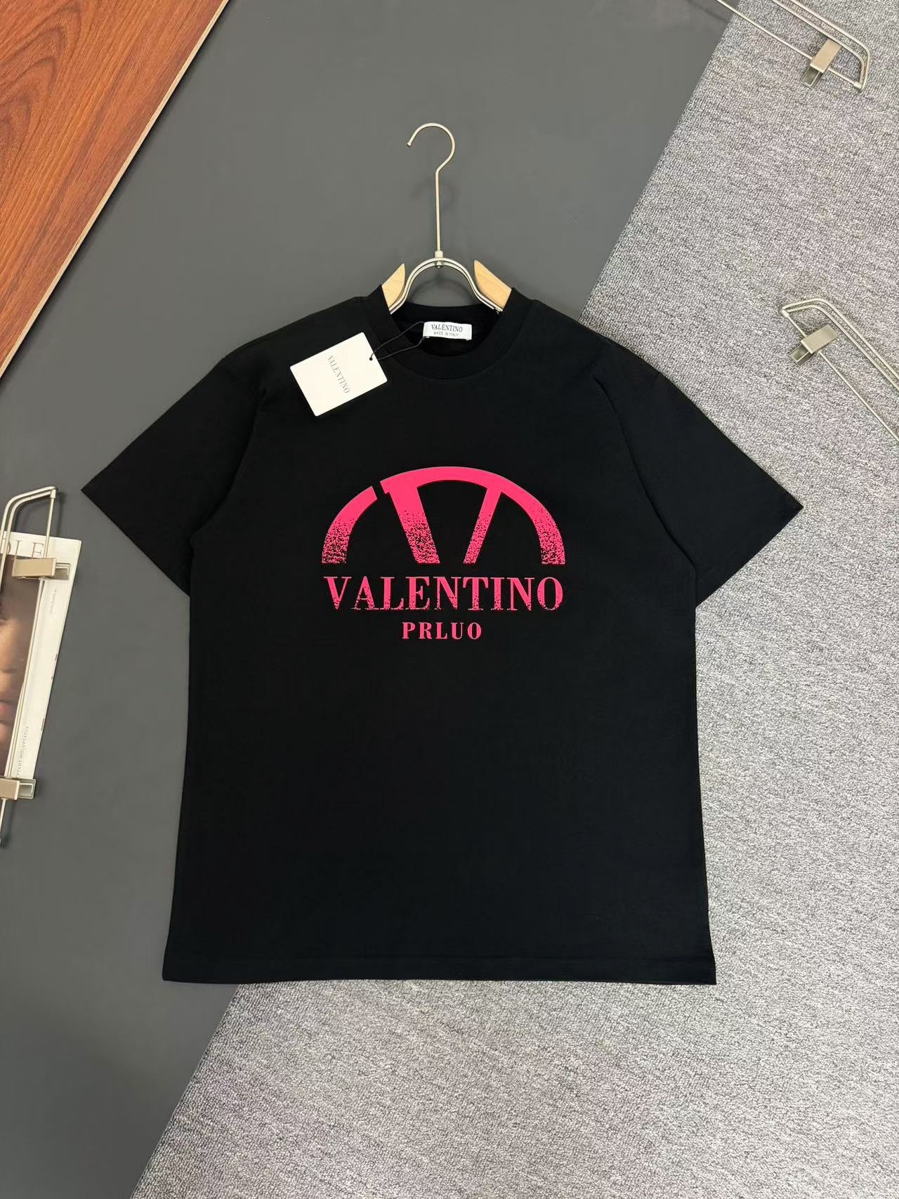 *VALENTINO* Valentino* 320g pesado, grueso, transpirable, corte holgado, logotipo con proceso de estampado, camiseta de…
