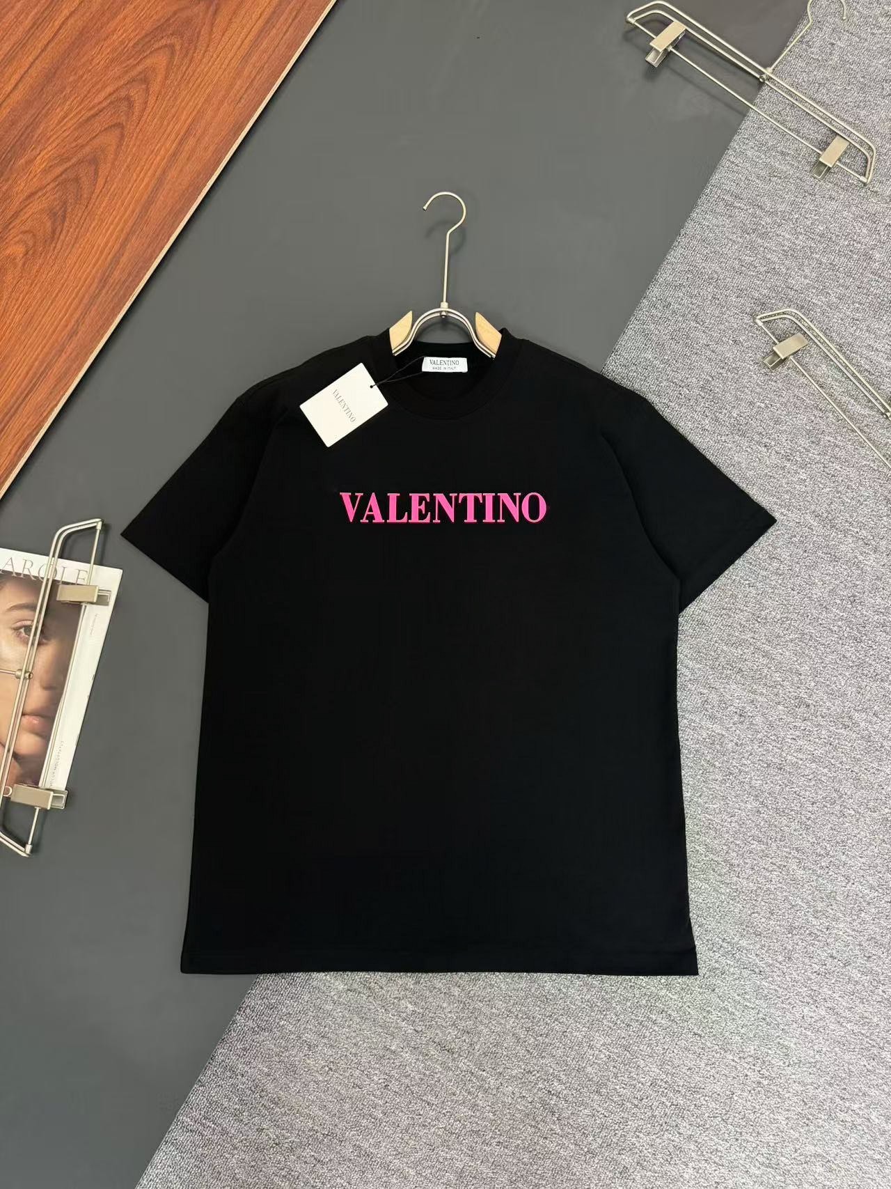 *VALENTINO* Valentino* 320g pesado, grueso, transpirable, corte holgado, logotipo con proceso de silicona, camiseta de …