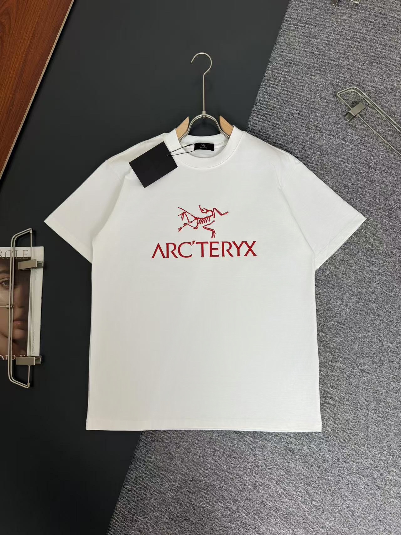 ARC'TERYX/Arc'teryx * Camiseta de algodón puro transpirable, gruesa, pesada, de 320 g, proceso de impresión de silicona…