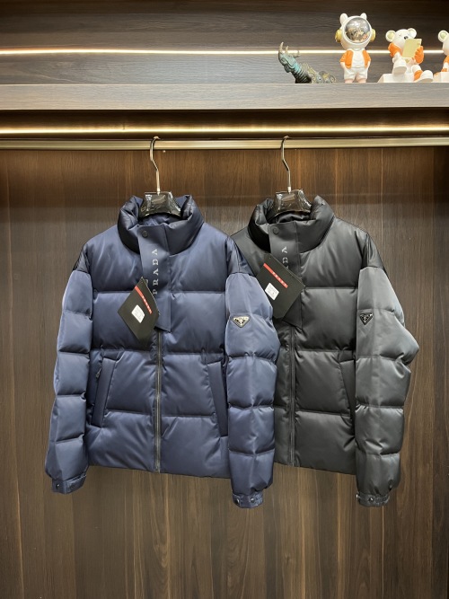 Prada 24FW Logo Embroidered Puffer Jacket Stand Collar Down Coat 1 Prada 24FW Logo Embroidered Puffer Jacket Stand Collar Down Coat