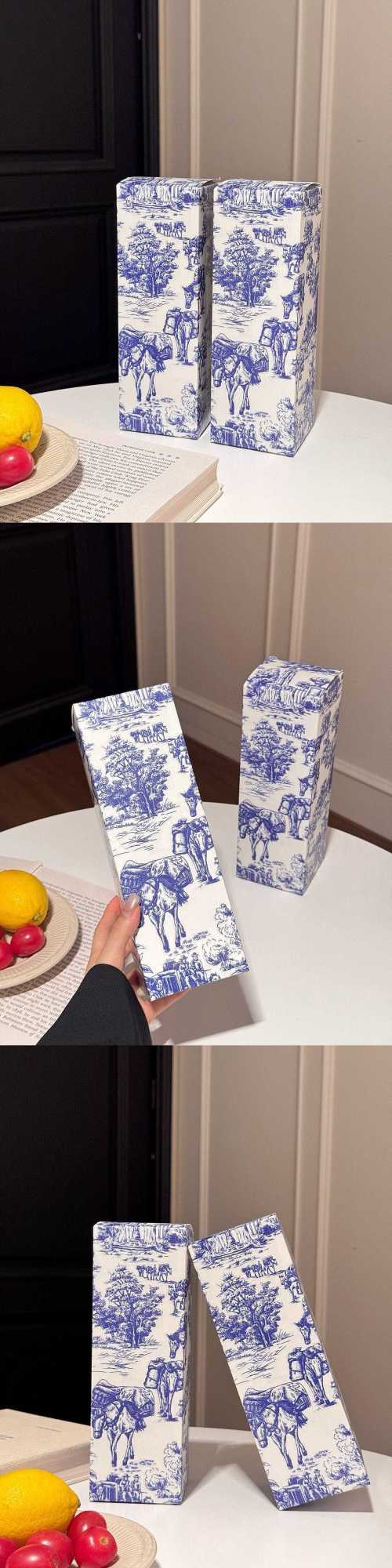 Elegant Blue and White Porcelain Style Water Bottle - 316 Stainless Steel 1 Elegant Blue and White Porcelain Style Water Bottle - 316 Stainless Steel
