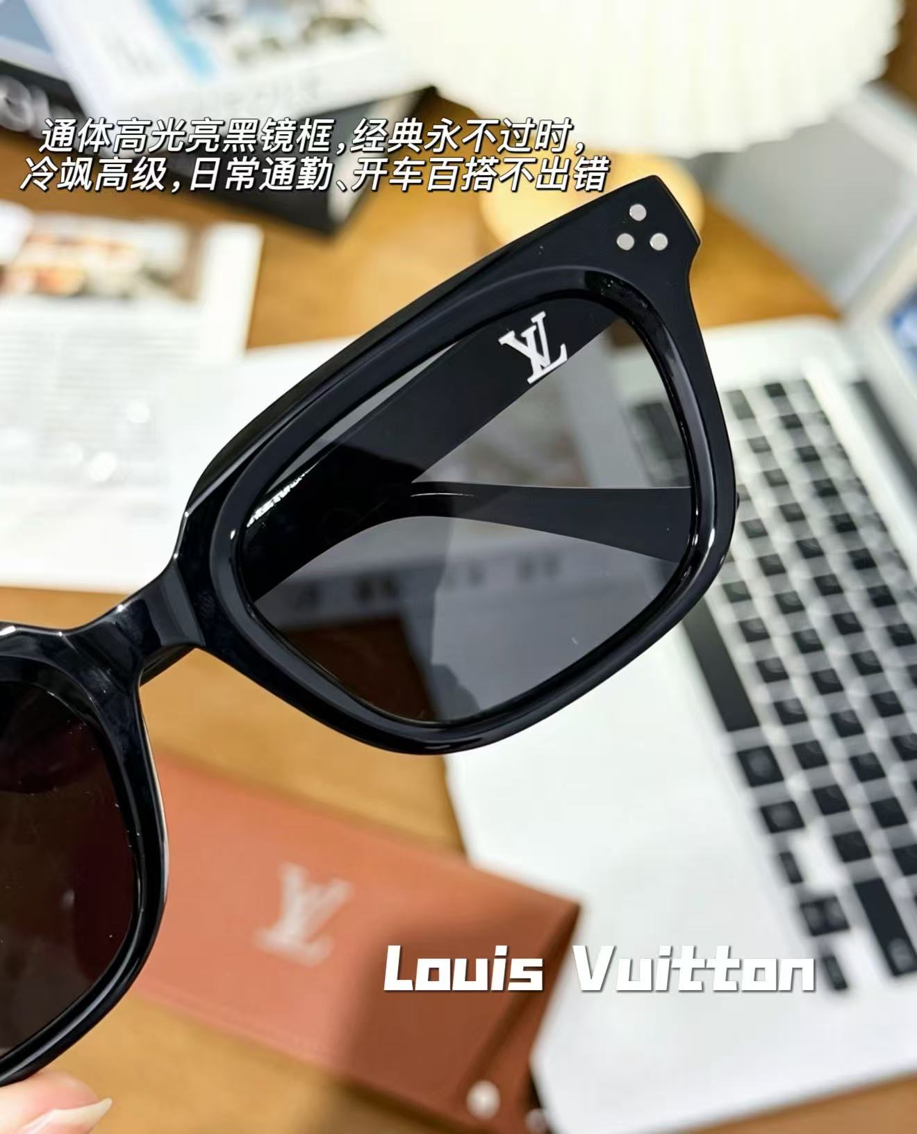 镜框上角三颗圆点铆钉,LV 中古墨镜经典元素 3