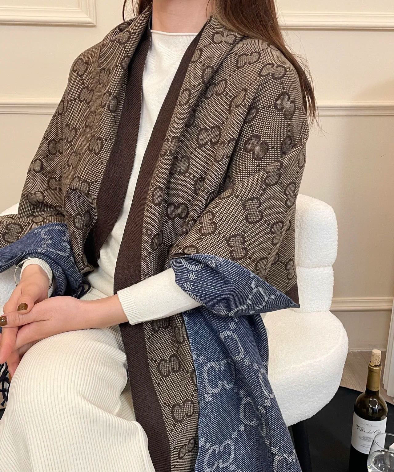 香奈儿 Chanel 传世高定桑蚕丝丝巾围巾 #8F44AC48 5