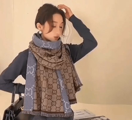 香奈儿 Chanel 传世高定桑蚕丝丝巾围巾 #8F44AC48 2