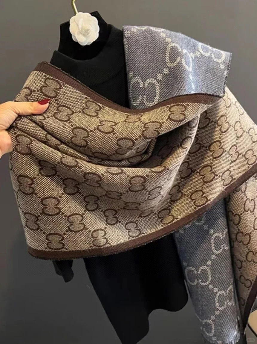 Chanel Haute Couture Silk Twill Scarf Shawl Ref