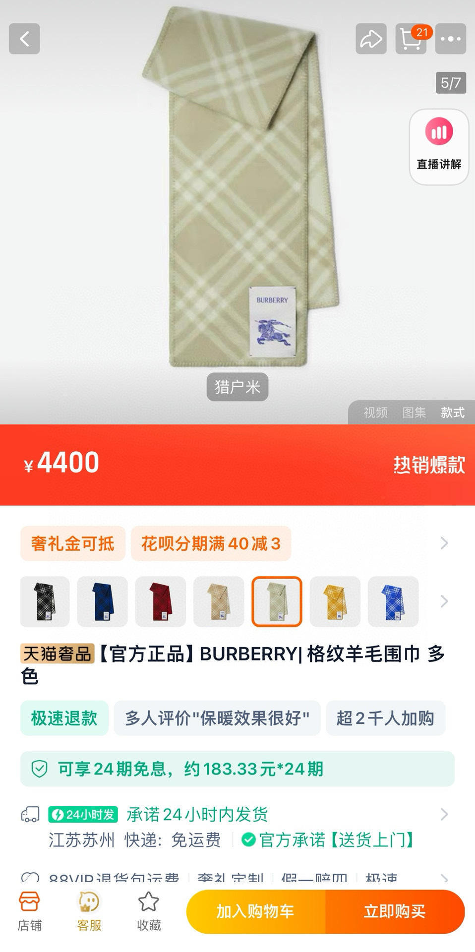 Burberry Equestrian Check Scarf - Comprehensive