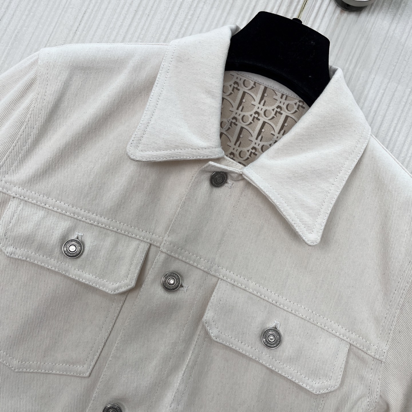 Dior Beige Denim Short Sleeve Jacket - Chic & Timeless Spring/Summer Outerwear 3 i1743485517810 3848 0 1