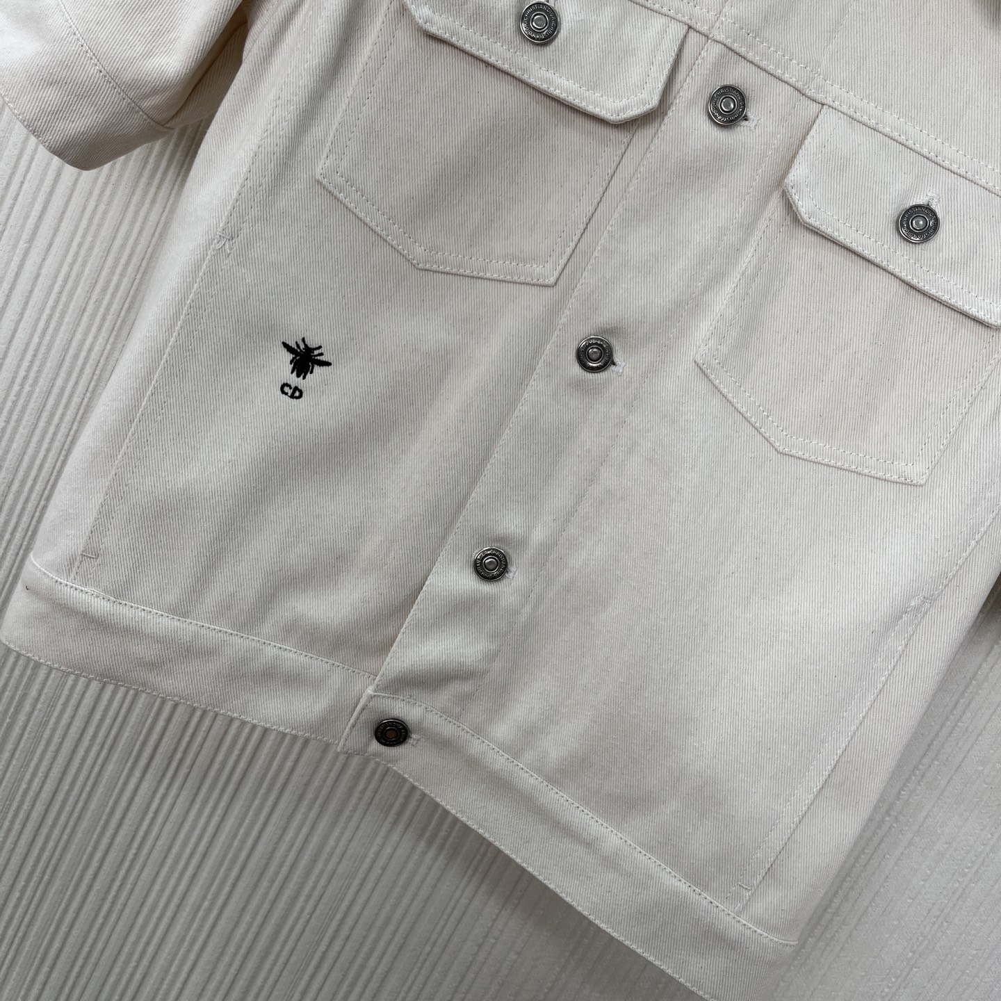 Dior Beige Denim Short Sleeve Jacket - Chic & Timeless Spring/Summer Outerwear 4 i1743485519167 3299 0 2