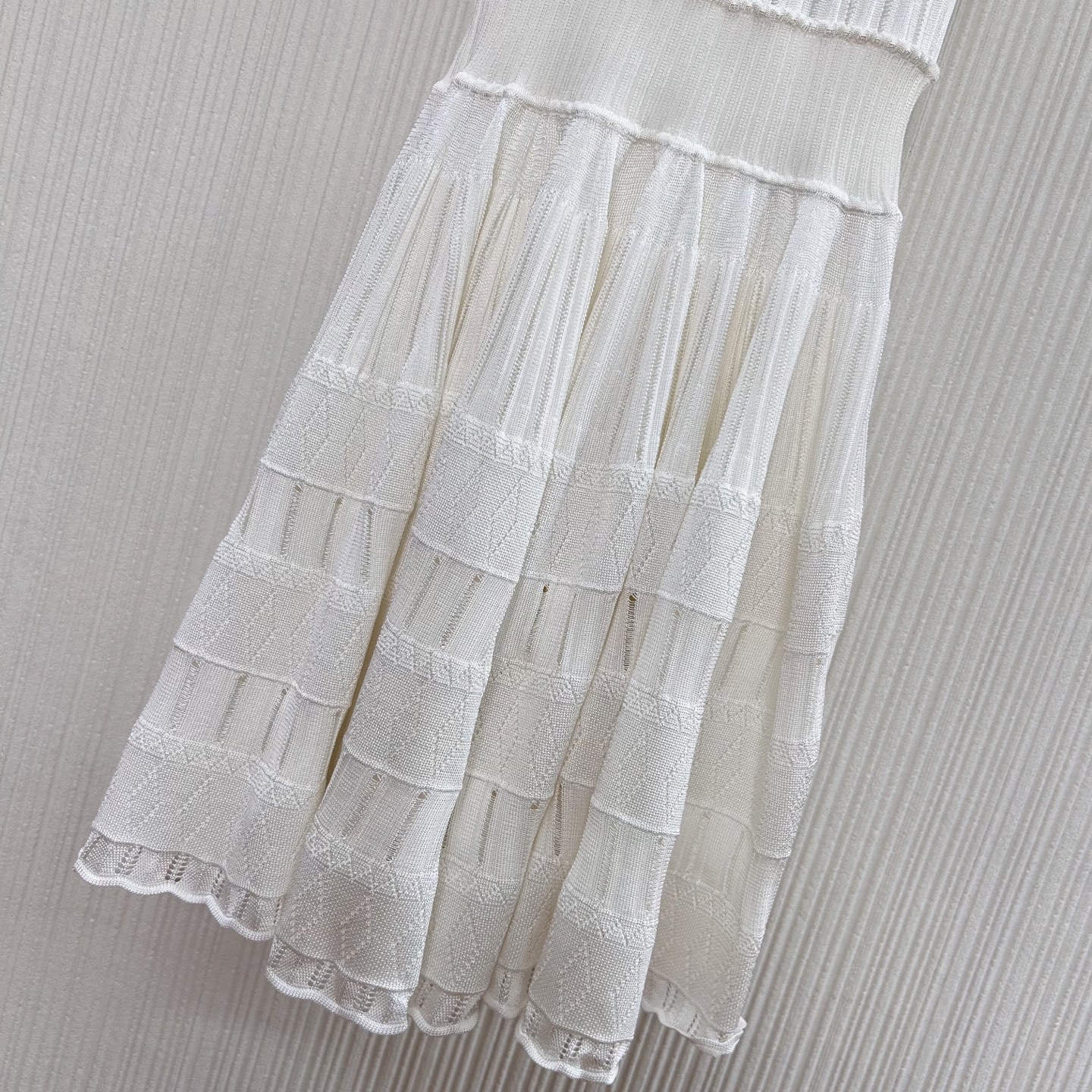 Elegant A-Line Knit Dress: Sleeveless, Round Neck, and Swiss Lace Detail 10 i1746500659137 345 0 8