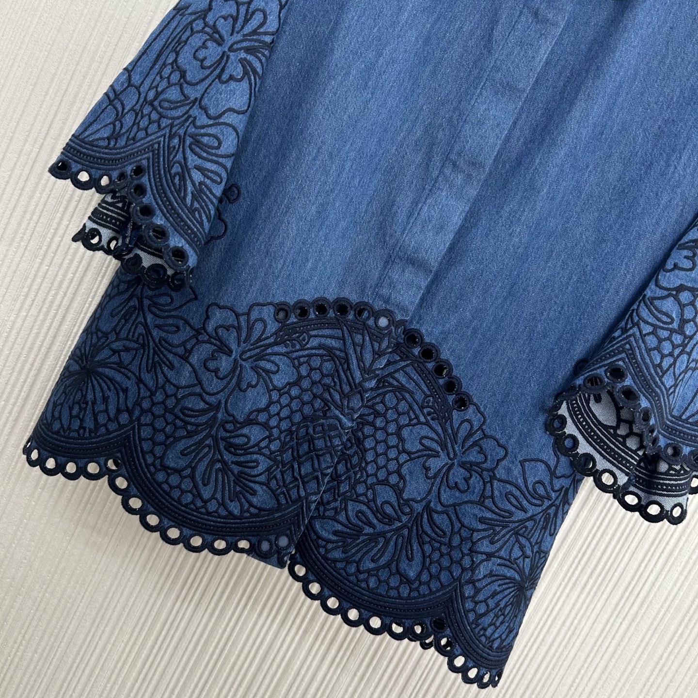 Embroidered Denim Short Sleeve Shirt - Bohemian Style, Floral Design 5 i1749799707699 1535 0 3