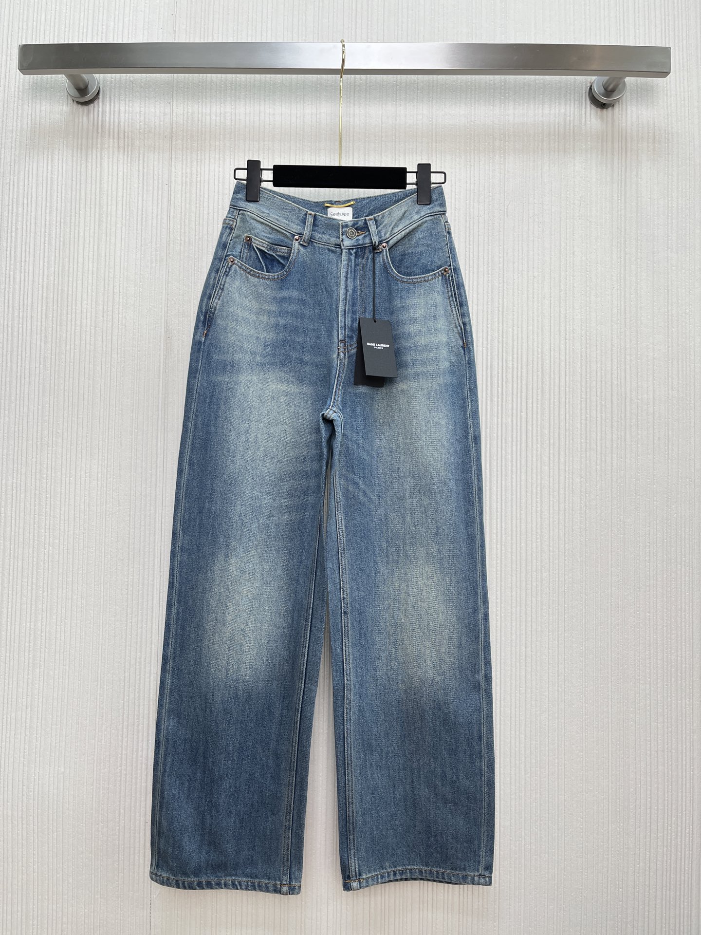 Louis Vuitton Inspired Denim Jeans - High Waist, Straight Leg, Vintage Wash 2 i1754017909466 7988 0 0