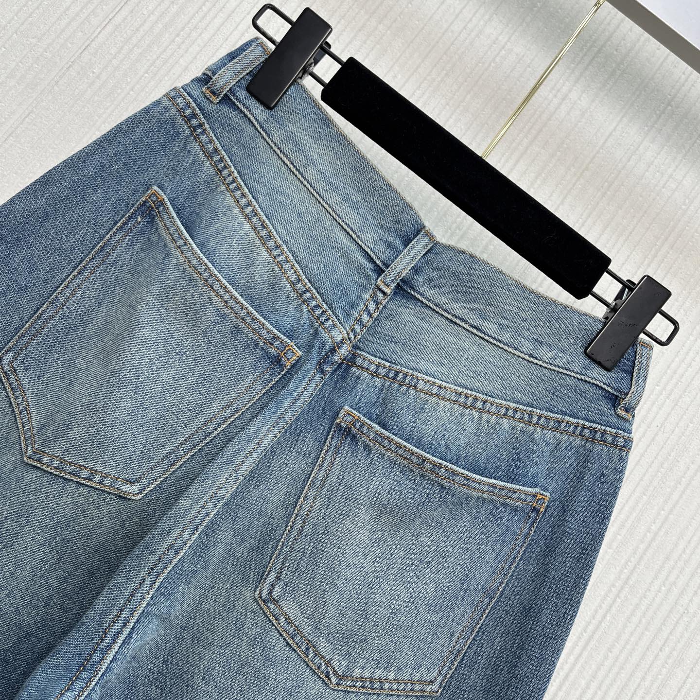 Louis Vuitton Inspired Denim Jeans - High Waist, Straight Leg, Vintage Wash 7 i1754017910816 8303 0 5