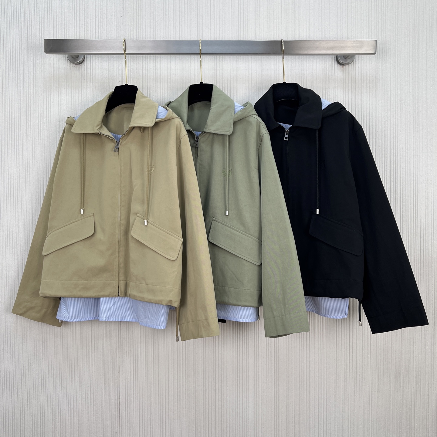 Loewe Striped Patchwork Hooded Windbreaker - Casual & Stylish, S-L 2 i1756201337852 4624 0 0