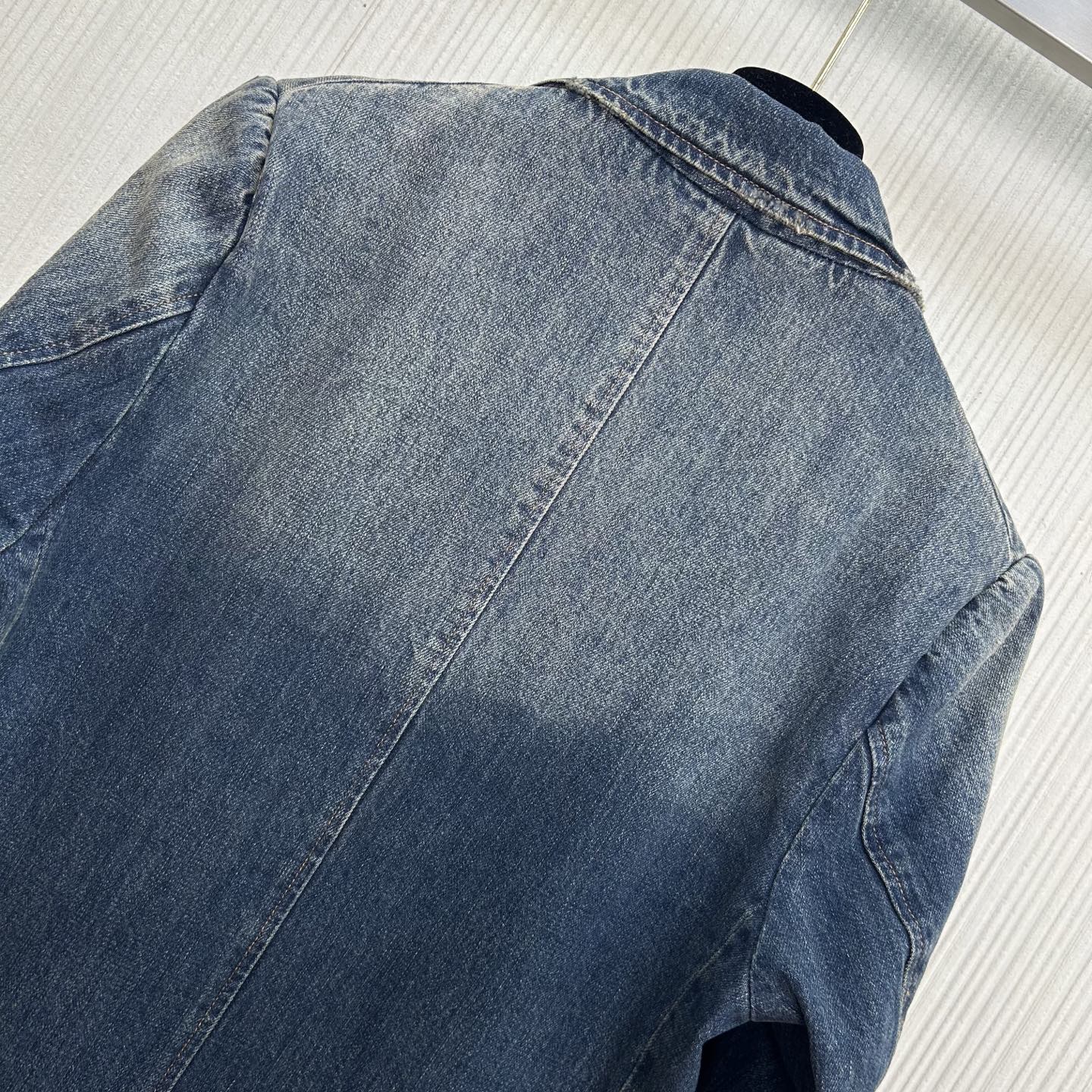 Prada Denim Long Coat: Unisex Straight Shoulder Fit, Enzyme Wash, Vintage Look 8 i1758082992683 9839 0 6