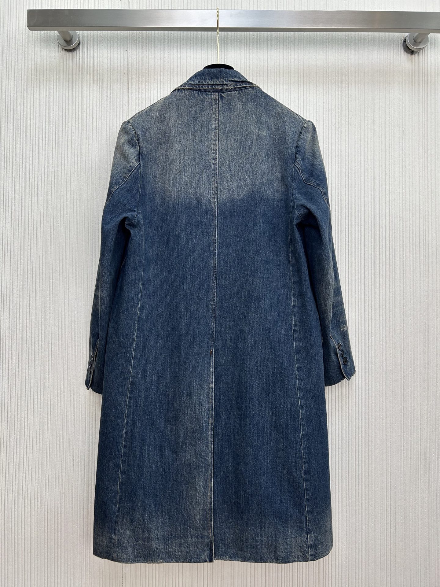 Prada Denim Long Coat: Unisex Straight Shoulder Fit, Enzyme Wash, Vintage Look 7 i1758082992936 4981 0 5