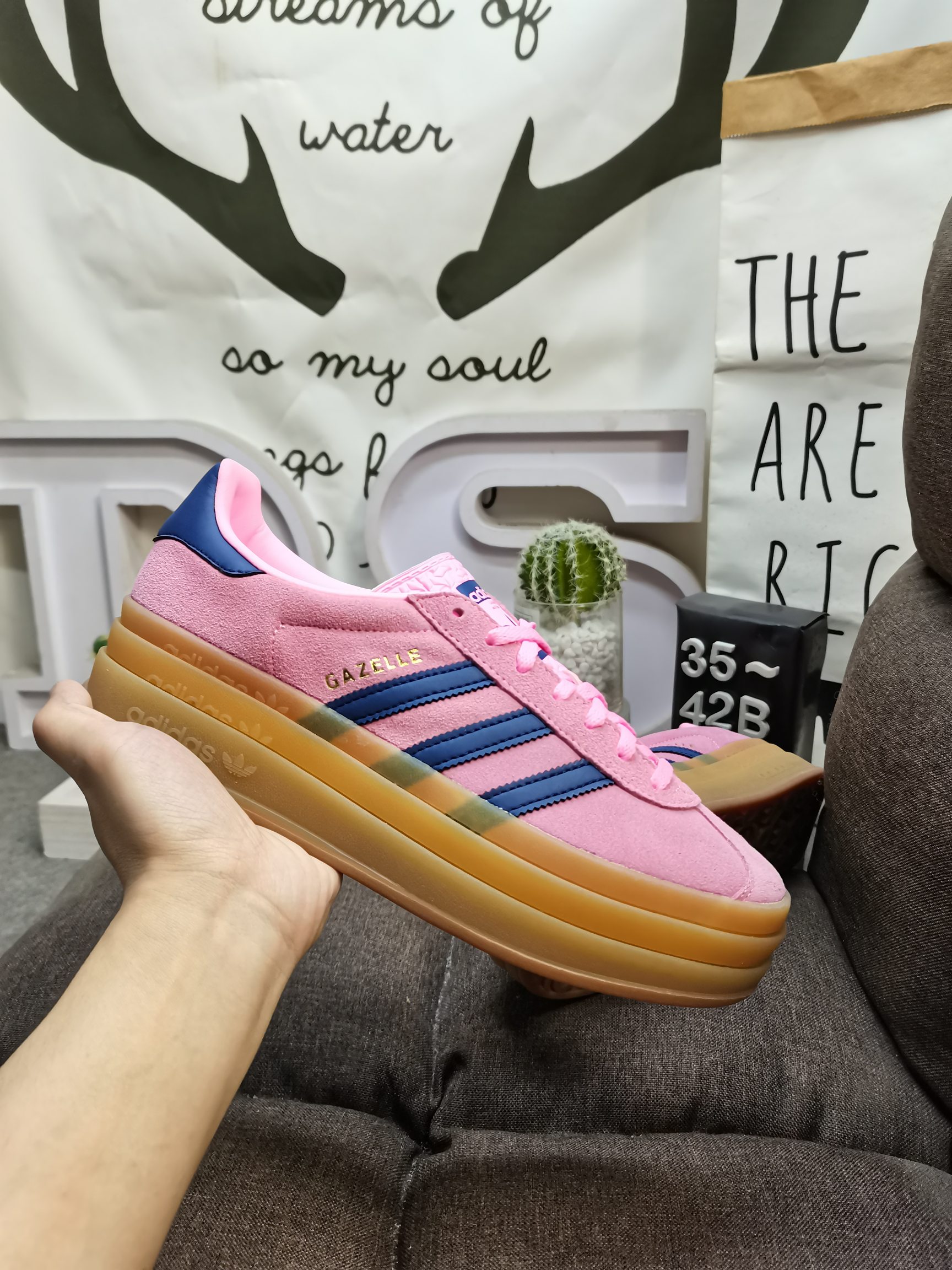 男女鞋35-42码带半码H06122阿迪达斯AdidasOriginalsGazelleBoldW三叶草