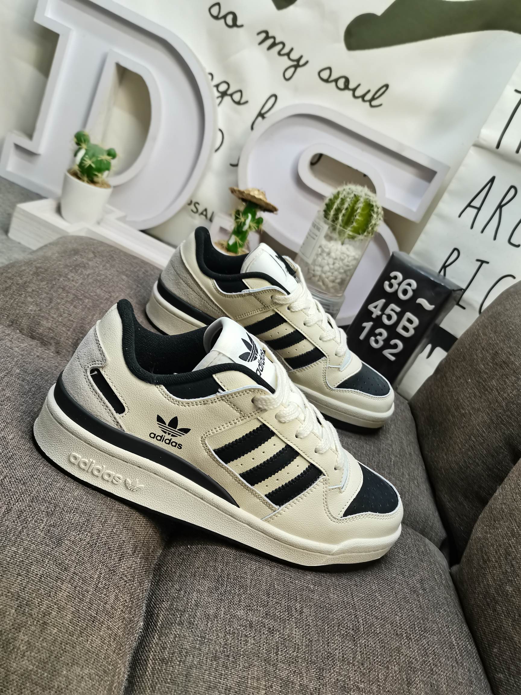 男女鞋36-45码带半码阿迪达斯AdidasForum84Low低帮百搭潮流休闲运动板鞋以复古篮球鞋的外