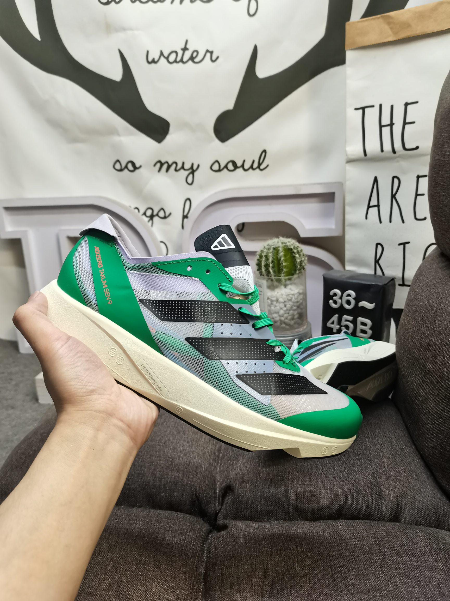 男女鞋36-45码带半码阿迪达斯AdidasADIZEROBOSTON12舒适潮流防滑耐磨轻便低帮厚底增