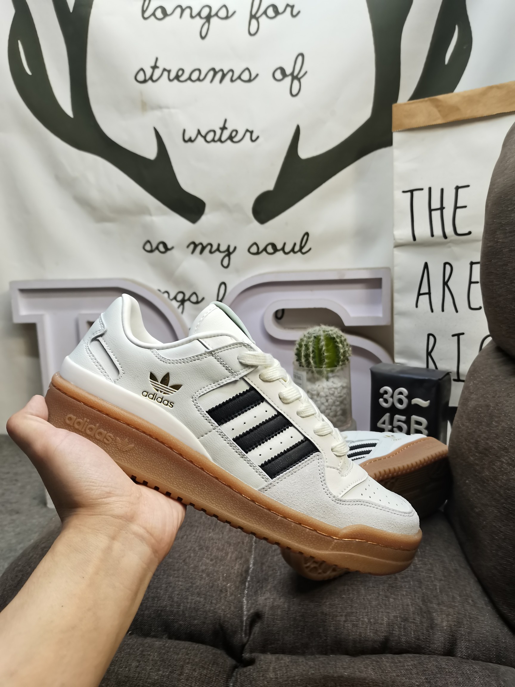 男女鞋36-45码带半码阿迪达斯AdidasForum84Low低帮百搭潮流休闲运动板鞋以复古篮球鞋的外