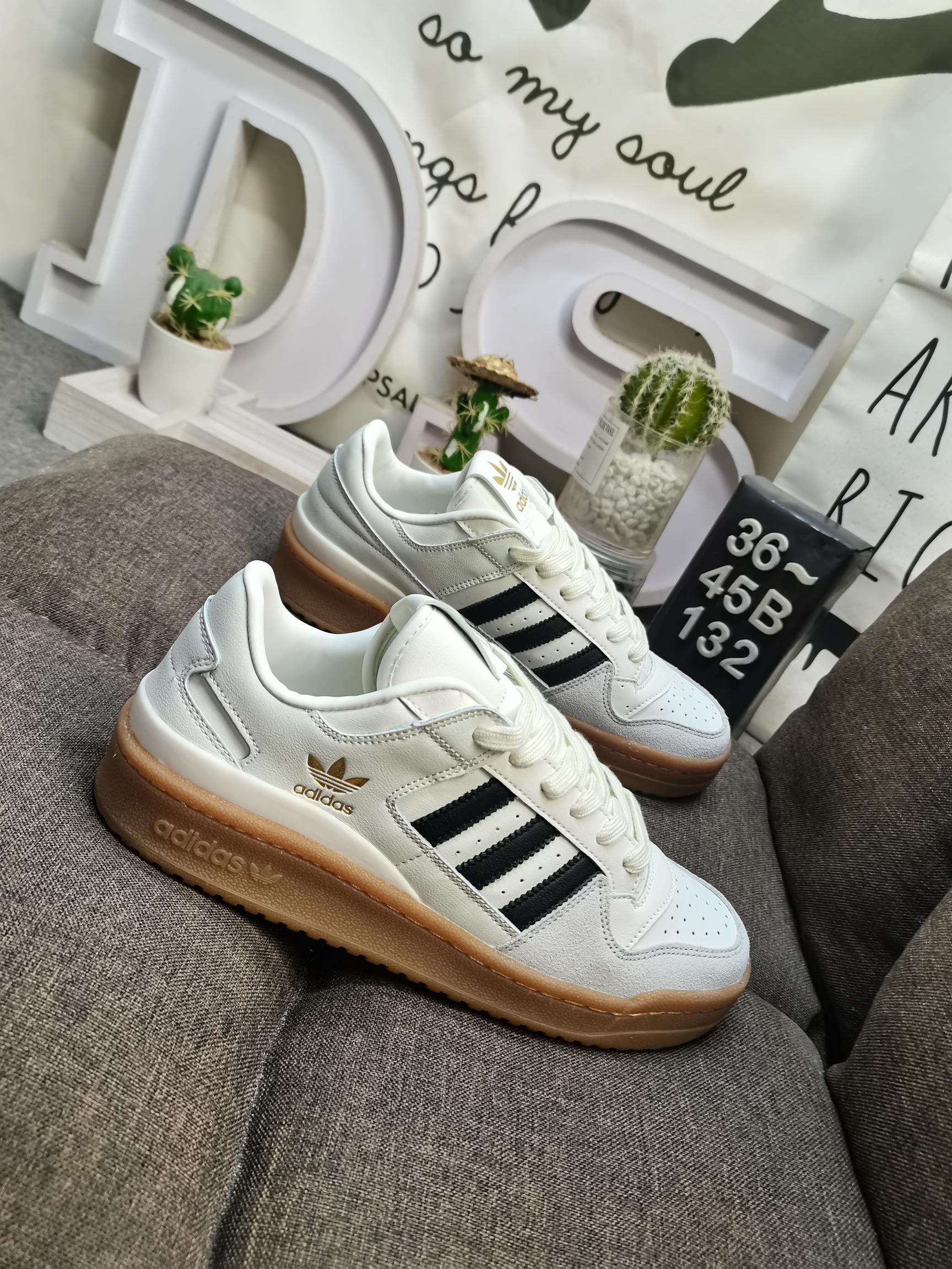 男女鞋36-45码带半码阿迪达斯AdidasForum84Low低帮百搭潮流休闲运动板鞋以复古篮球鞋的外