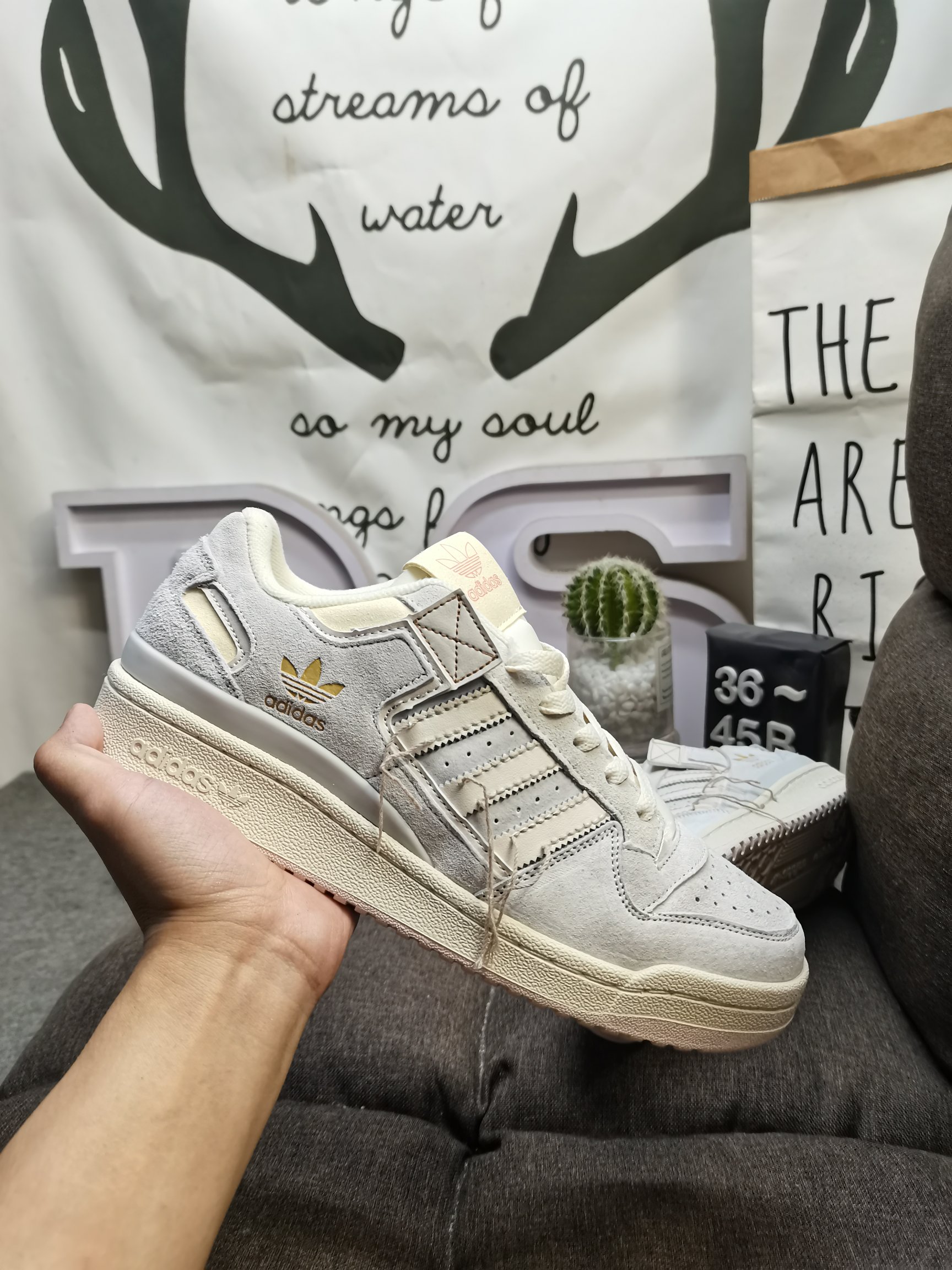 男女鞋36-45码带半码阿迪达斯AdidasForum84Low低帮百搭潮流休闲运动板鞋以复古篮球鞋的外