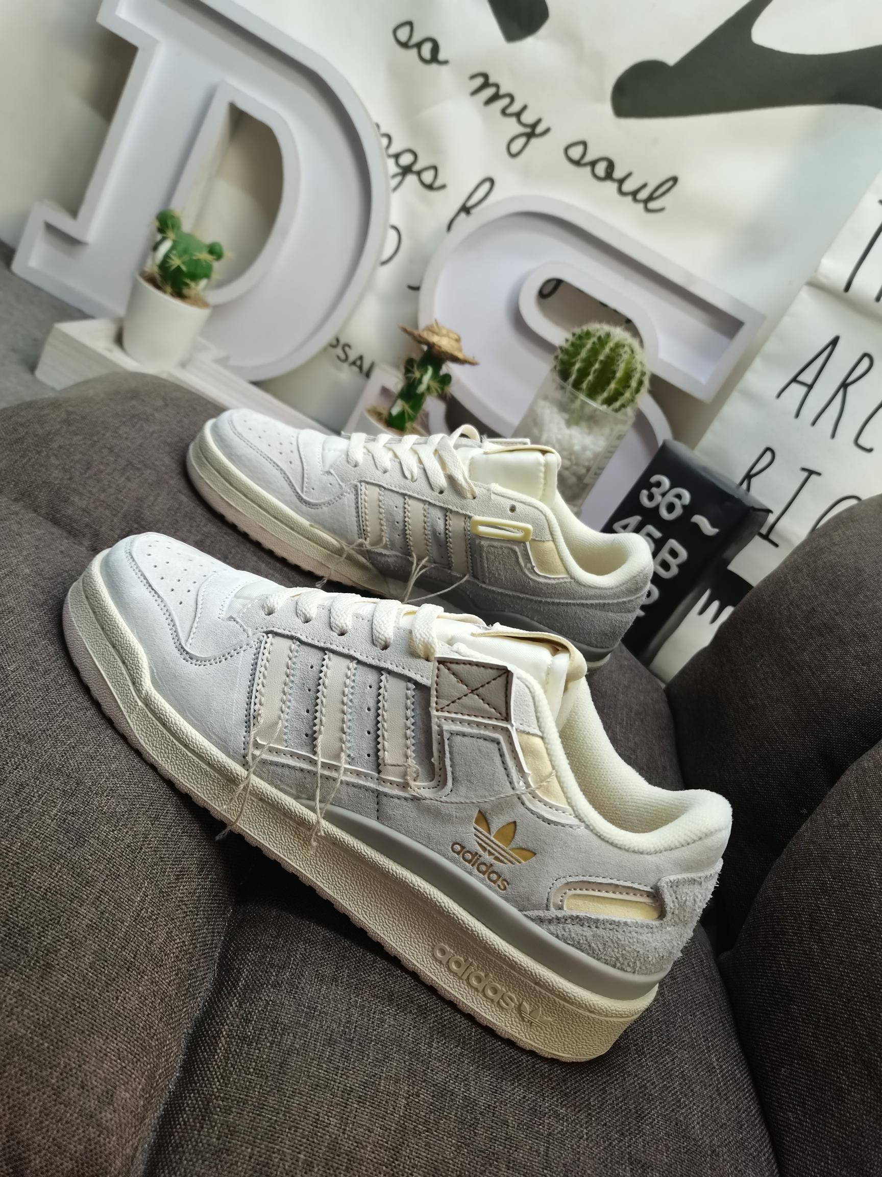 男女鞋36-45码带半码阿迪达斯AdidasForum84Low低帮百搭潮流休闲运动板鞋以复古篮球鞋的外