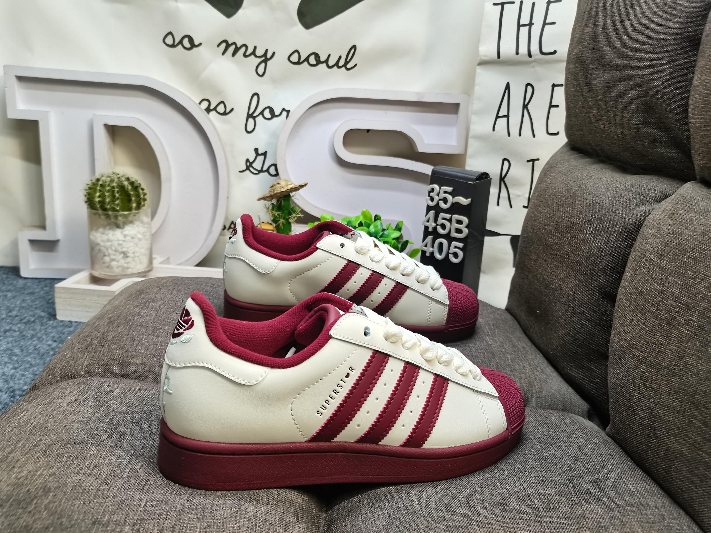 七夕限定KJ6981 男女鞋35-45码(带半码) 阿迪达斯Adidas三叶草 Originals Superstar KJ6981贝壳头经典百搭休闲运动板鞋 高密度EVA发泡软缓震中底拉帮工艺❗ DS-405D