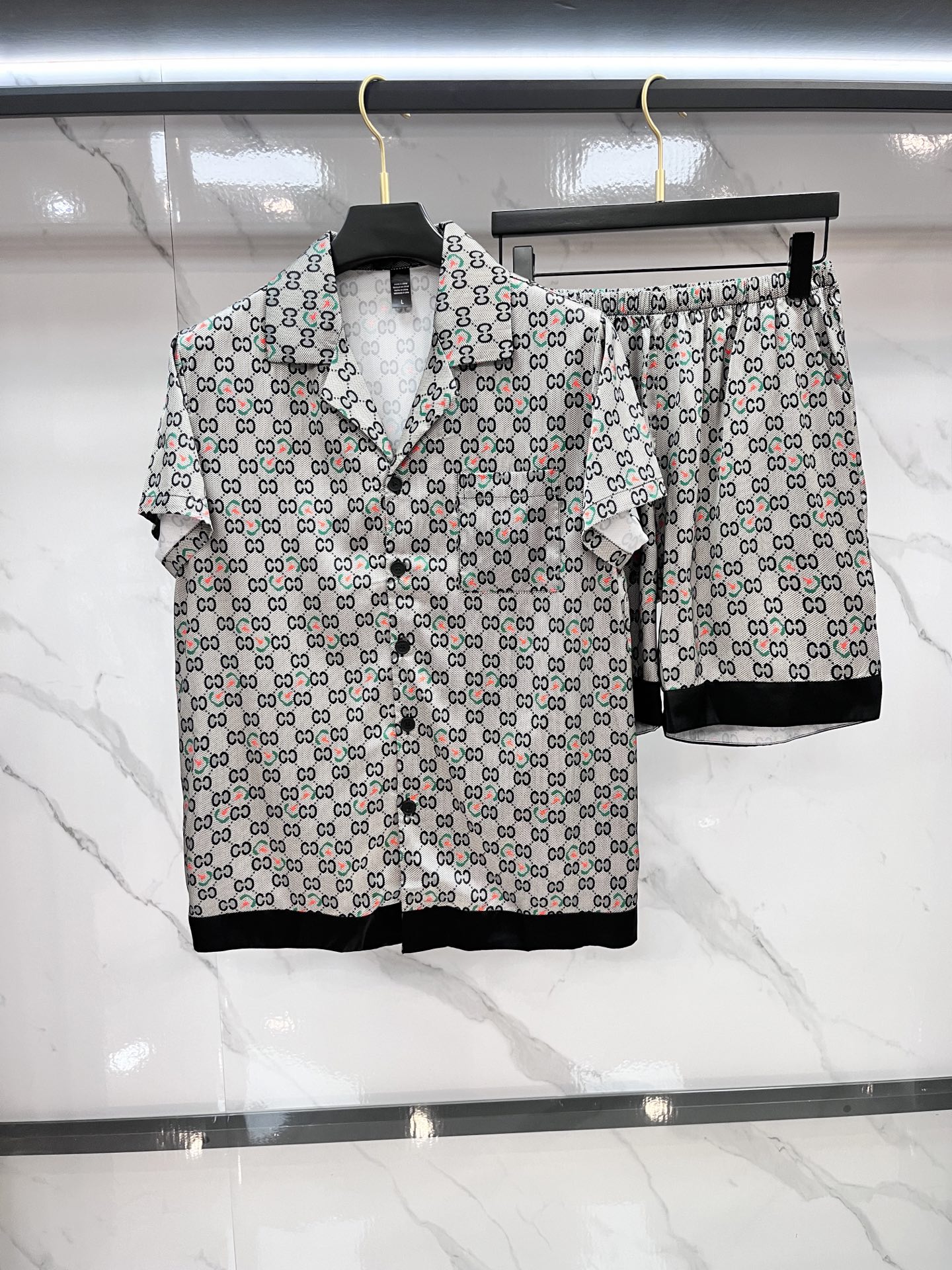 Luxury Silk Pyjamas Set for Couples, High-End Home Uniform, Soft and Cozy, Various Sizes - 图片 1