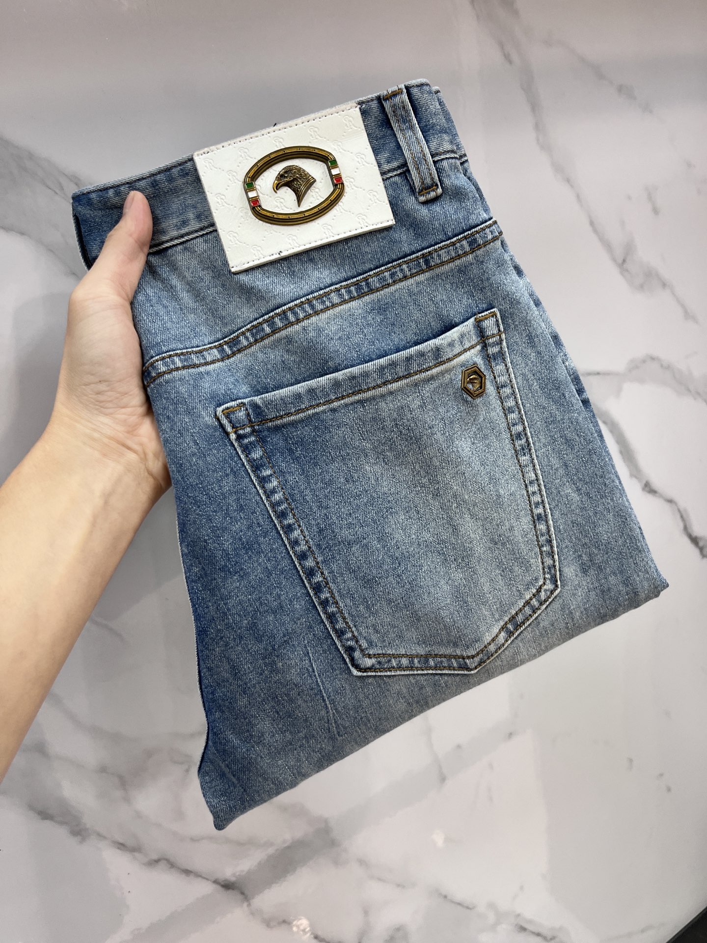 Stephen’s 2025SS High-Quality Jeans with Fresh Spring Fruit Pattern and Comfortable Fit - 图片 1