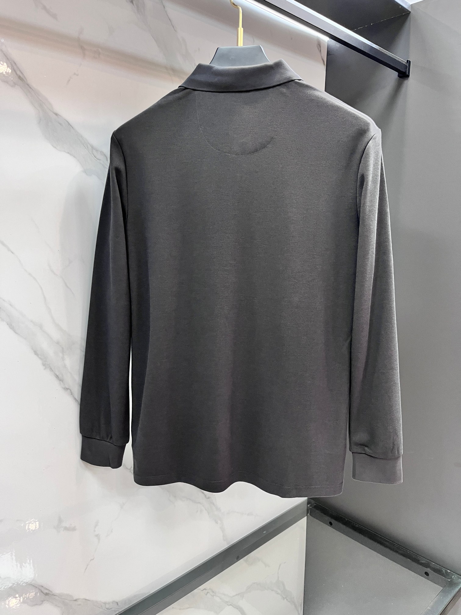 巴宝莉 专柜新品秋款长袖Polo，高端定制高版本时尚百搭爆款▲A原版进口珠地棉，胸前logo图案设计 手