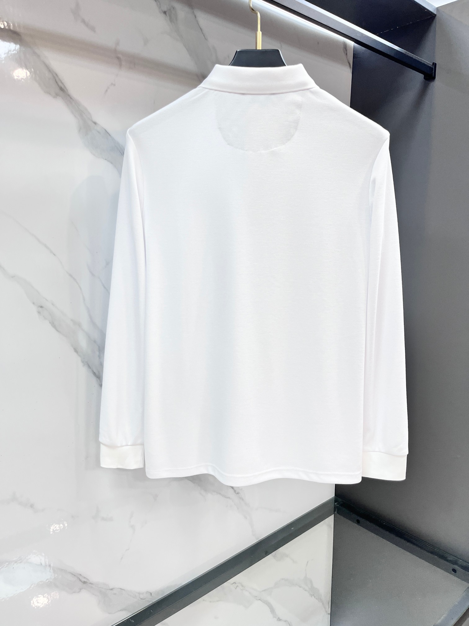 巴宝莉 专柜新品秋款长袖Polo，高端定制高版本时尚百搭爆款▲A原版进口珠地棉，胸前logo图案设计 手