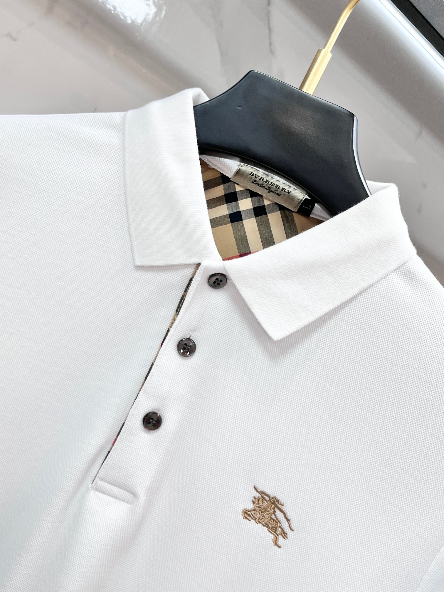 巴宝莉 专柜新品秋款长袖Polo，高端定制高版本时尚百搭爆款▲A原版进口珠地棉，胸前logo图案设计 手