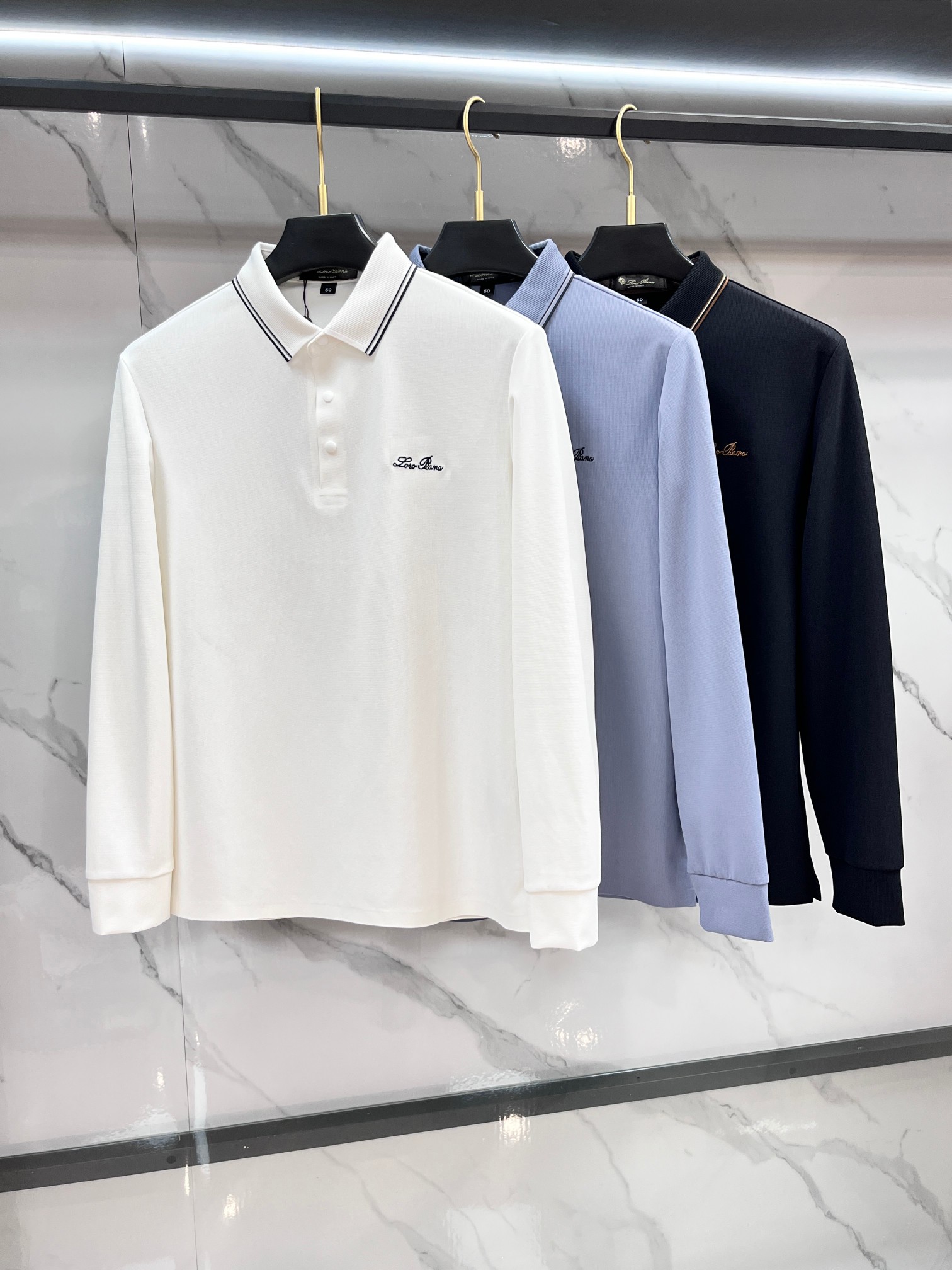 lP🆕 专柜新品秋款长袖Polo，高端定制高版本时尚百搭爆款▲A原版进口珠地棉，胸前logo图案设计 手