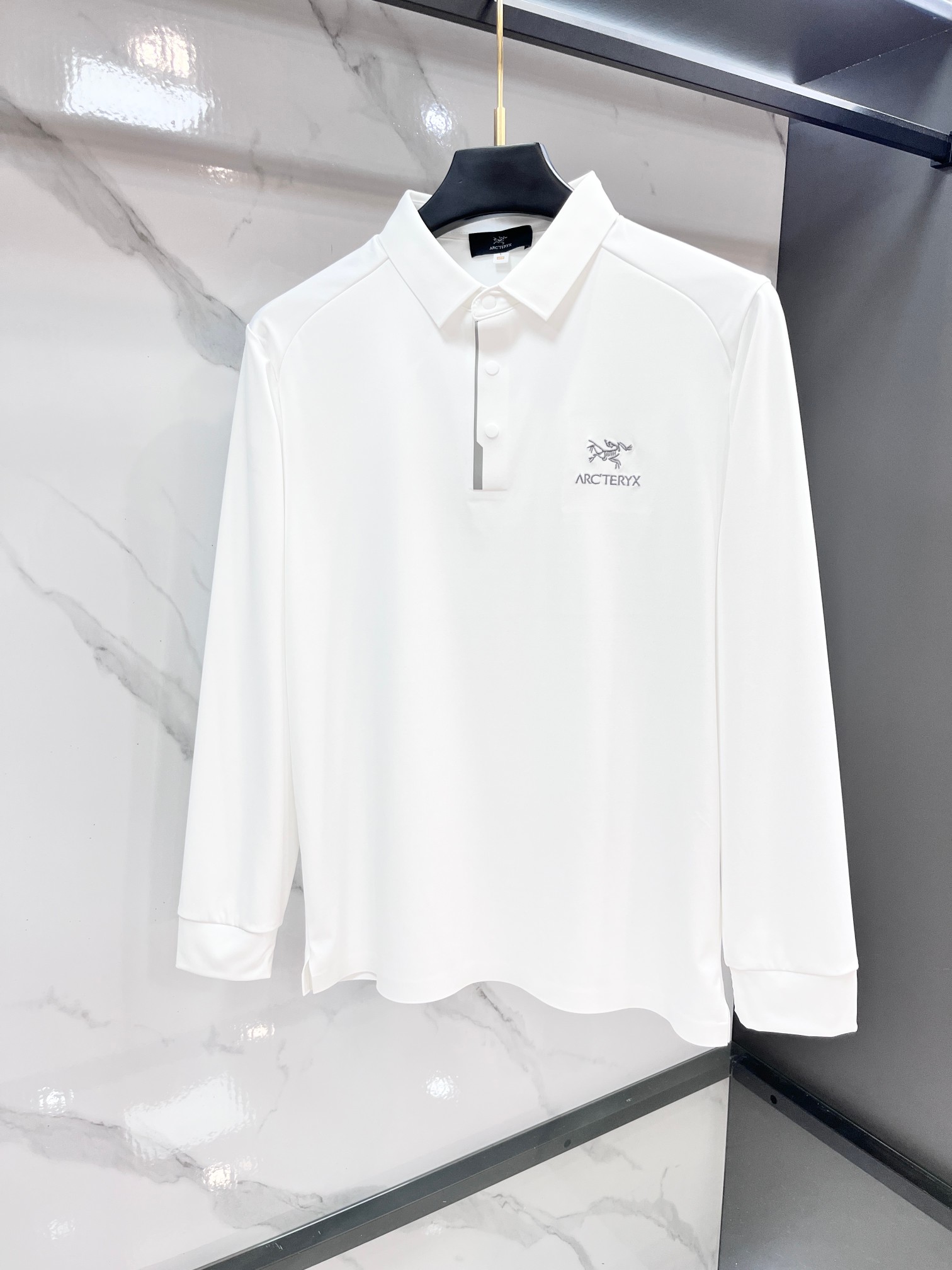 始祖鸟 专柜新品秋款长袖Polo，高端定制高版本时尚百搭爆款▲A原版进口珠地棉，胸前logo图案设计 手