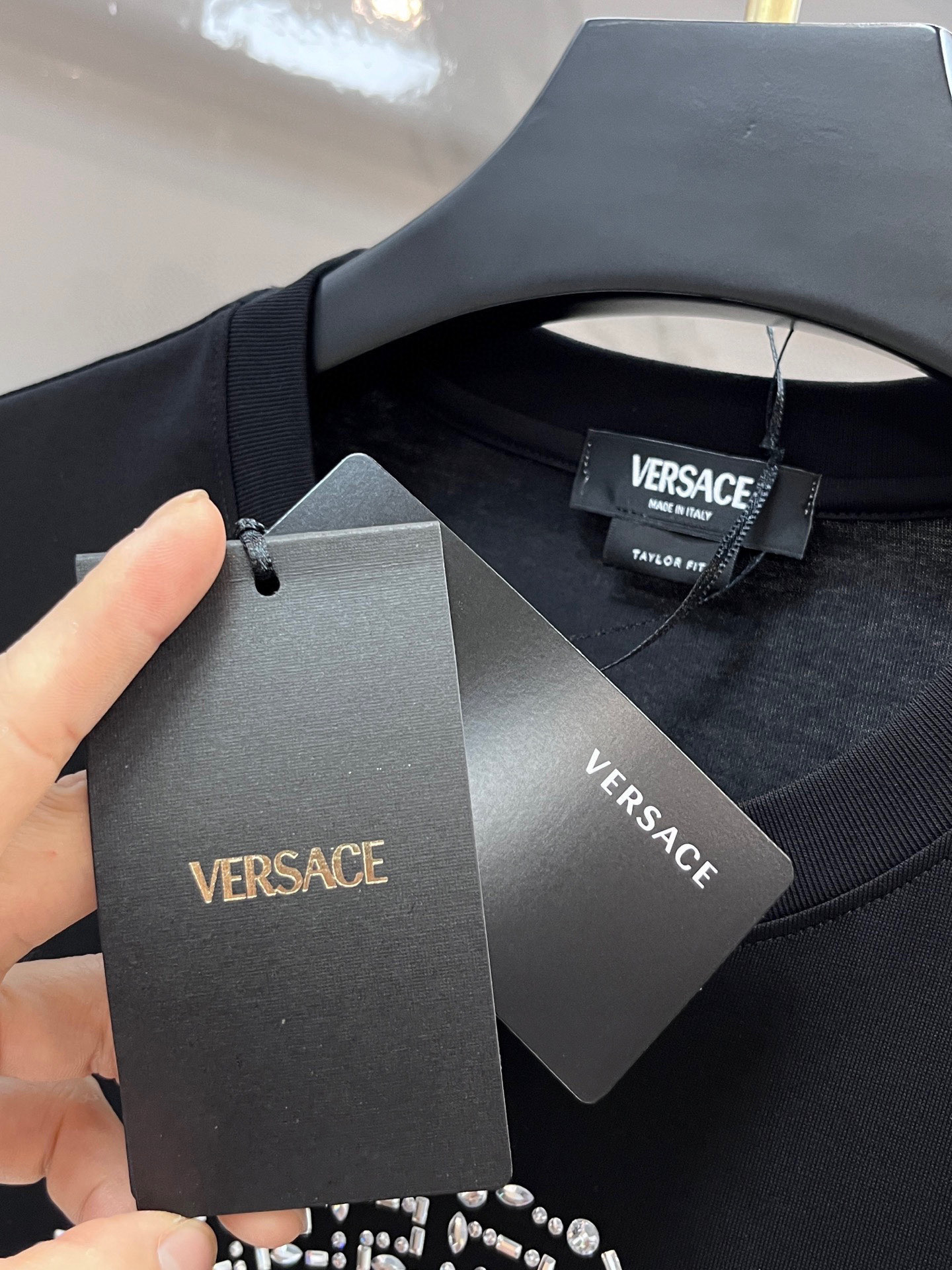 VERSACE/范思哲 2025春夏装欧洲GW专柜新款 走秀网红款定制 顶级原单时尚休闲短袖T恤。25s