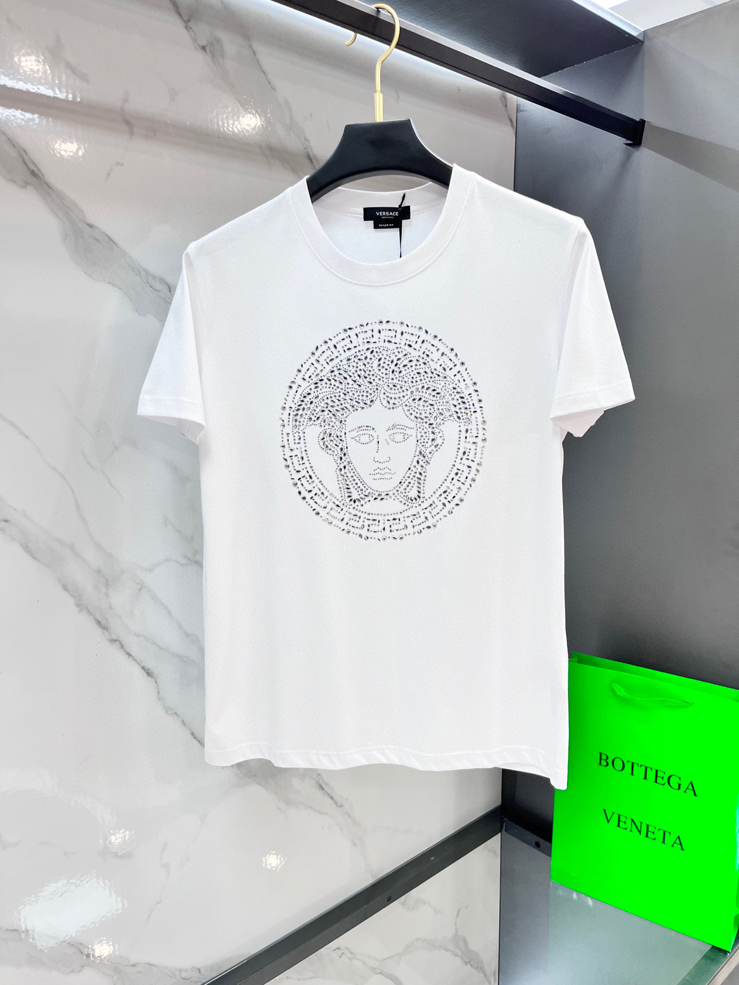VERSACE/范思哲 2025春夏装欧洲GW专柜新款 走秀网红款定制 顶级原单时尚休闲短袖T恤。25s