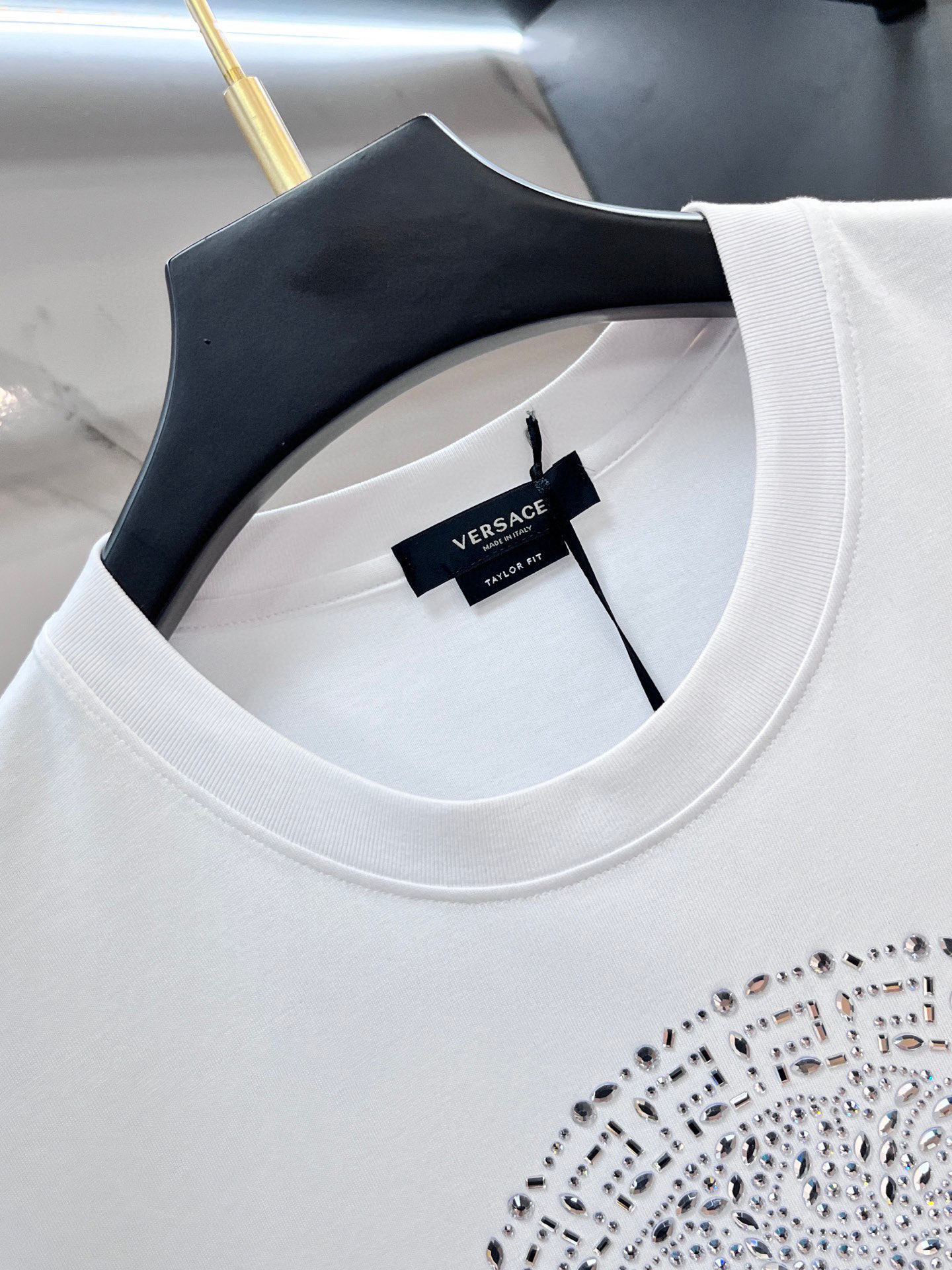 VERSACE/范思哲 2025春夏装欧洲GW专柜新款 走秀网红款定制 顶级原单时尚休闲短袖T恤。25s