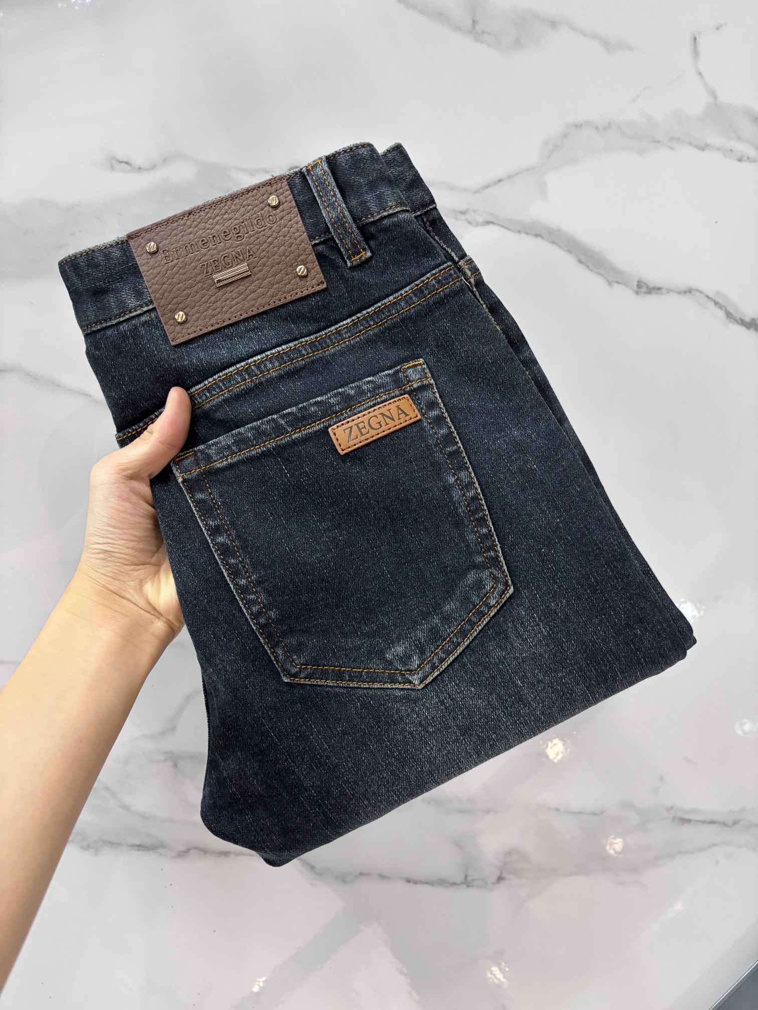 杰尼亚 🔥高端定制、2025早秋最新款牛仔裤 柜台同步发售 原版定制 客供五金辅料 原单品质 进口固色牛