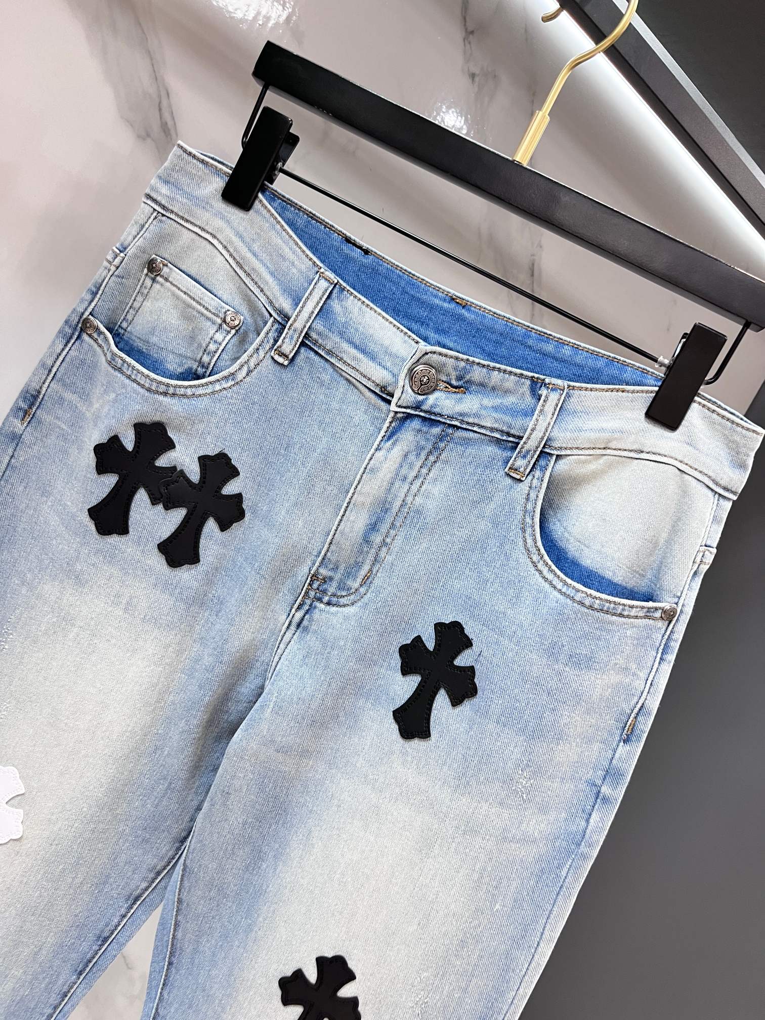 克罗心 🔥高端定制、2026早秋最新款牛仔裤 柜台同步发售 原版定制 客供五金辅料 原单品质 进口固色牛