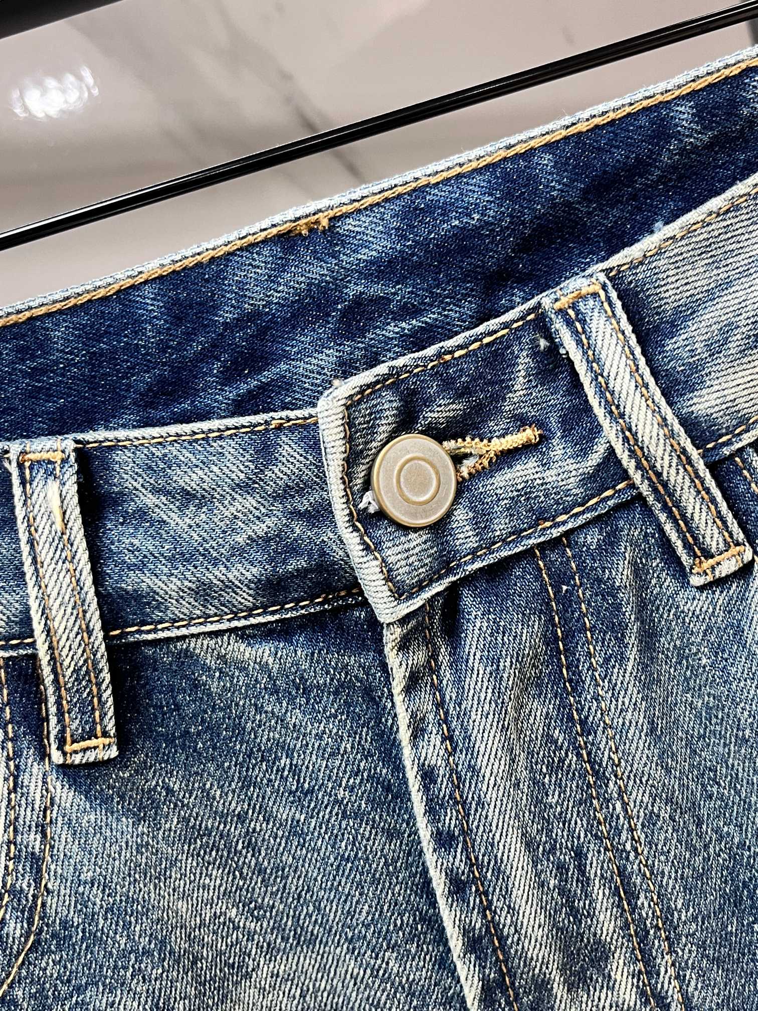 Lv 🔥高端定制、2026早秋最新款牛仔裤 柜台同步发售 原版定制 客供五金辅料 原单品质 进口固色牛仔