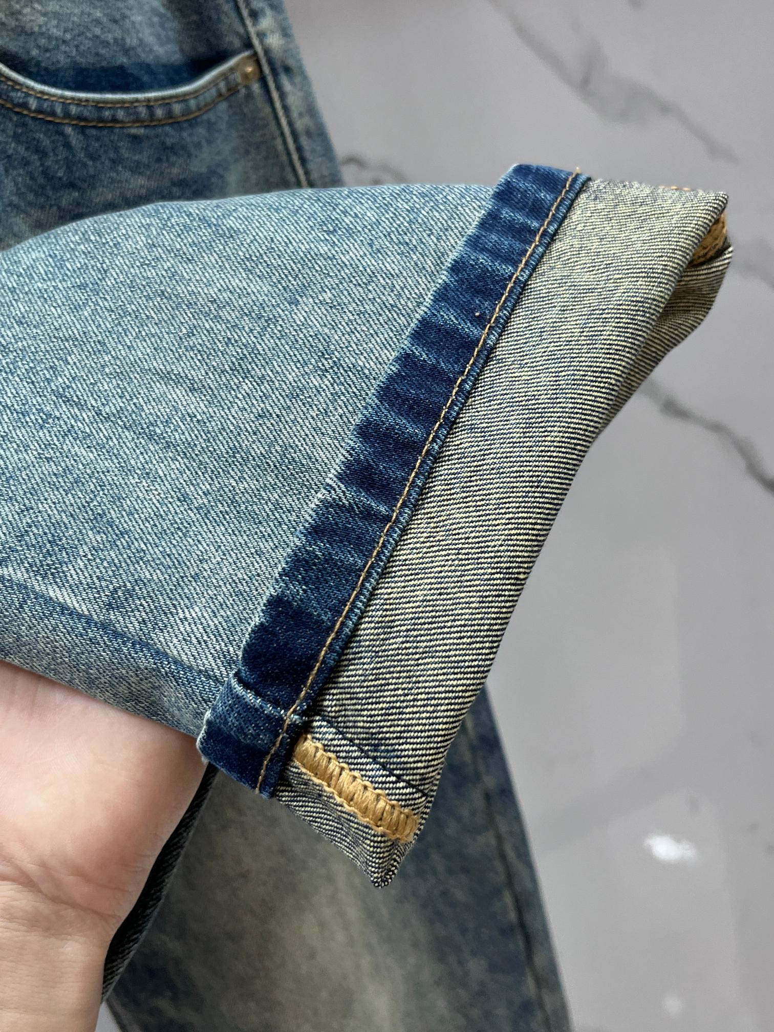 Lv 🔥高端定制、2026早秋最新款牛仔裤 柜台同步发售 原版定制 客供五金辅料 原单品质 进口固色牛仔