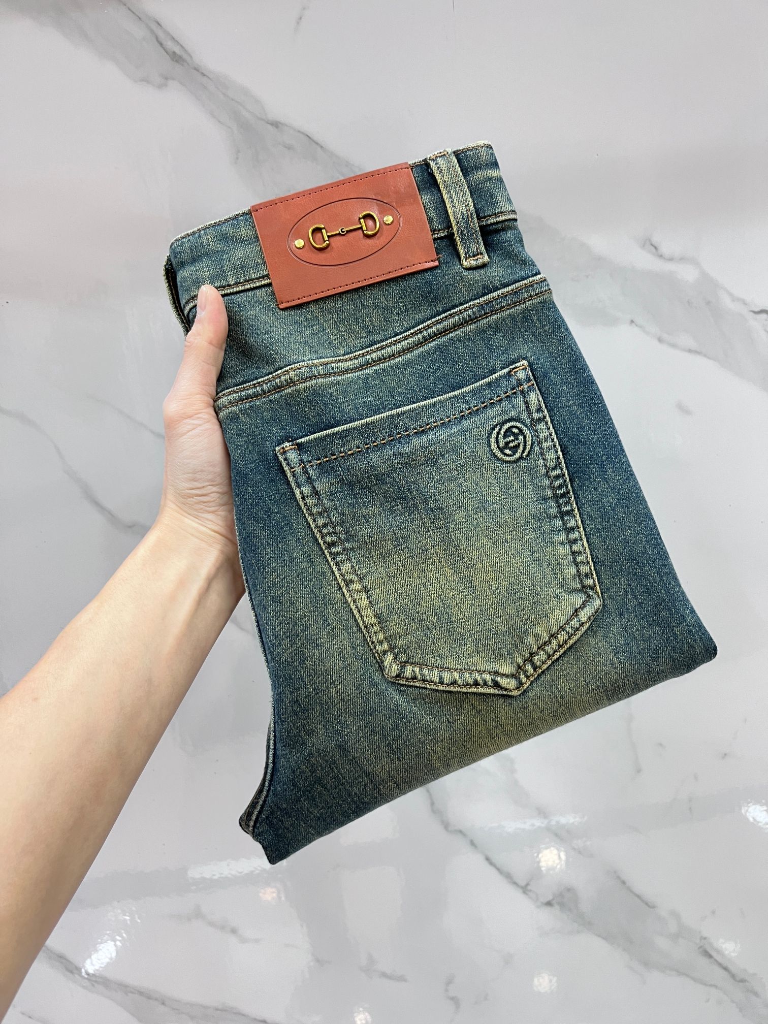 Gucci 🔥高端定制、2026早秋最新款牛仔裤 柜台同步发售 原版定制 客供五金辅料 原单品质 进口固