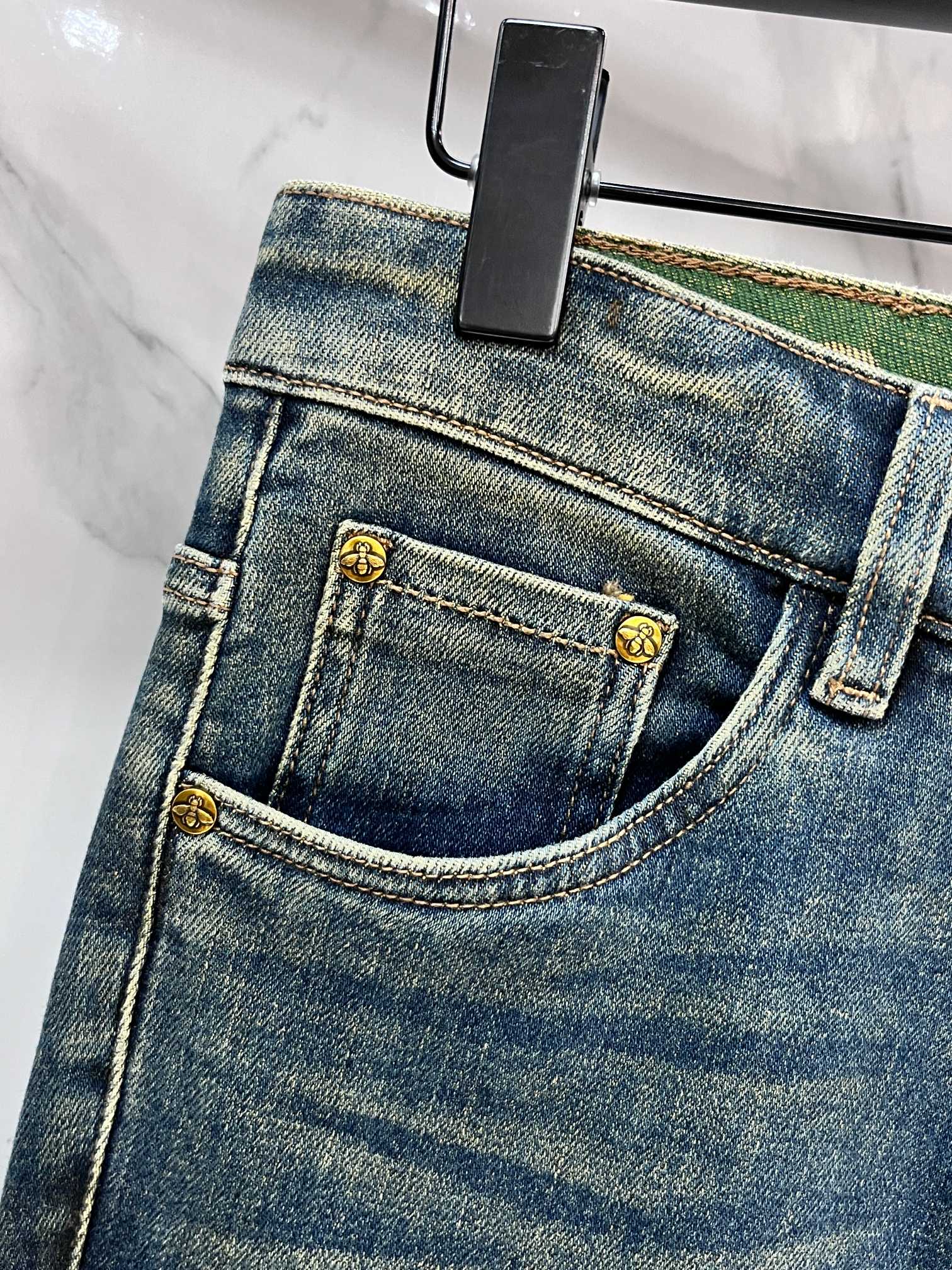 Gucci 🔥高端定制、2026早秋最新款牛仔裤 柜台同步发售 原版定制 客供五金辅料 原单品质 进口固