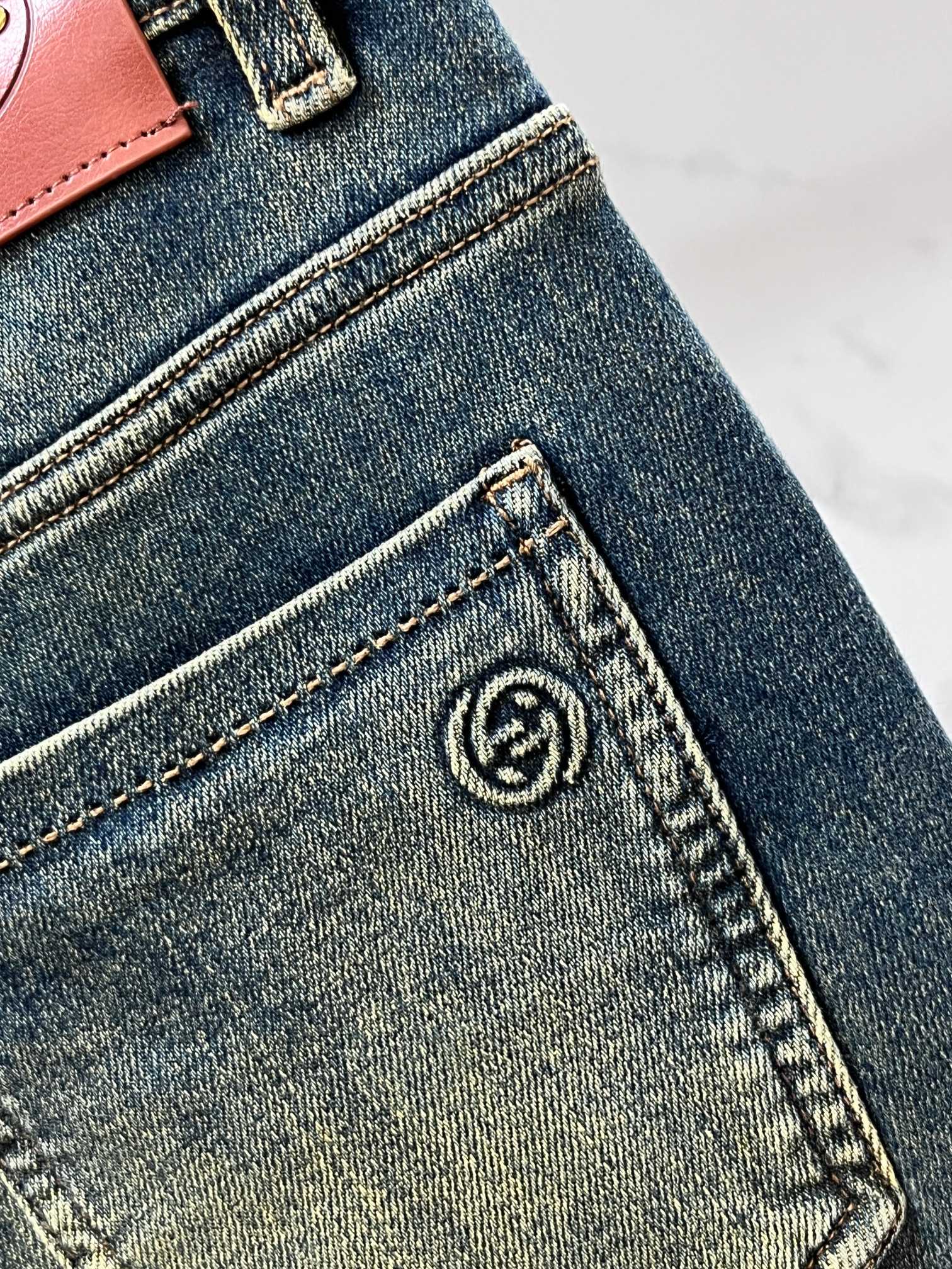 Gucci 🔥高端定制、2026早秋最新款牛仔裤 柜台同步发售 原版定制 客供五金辅料 原单品质 进口固