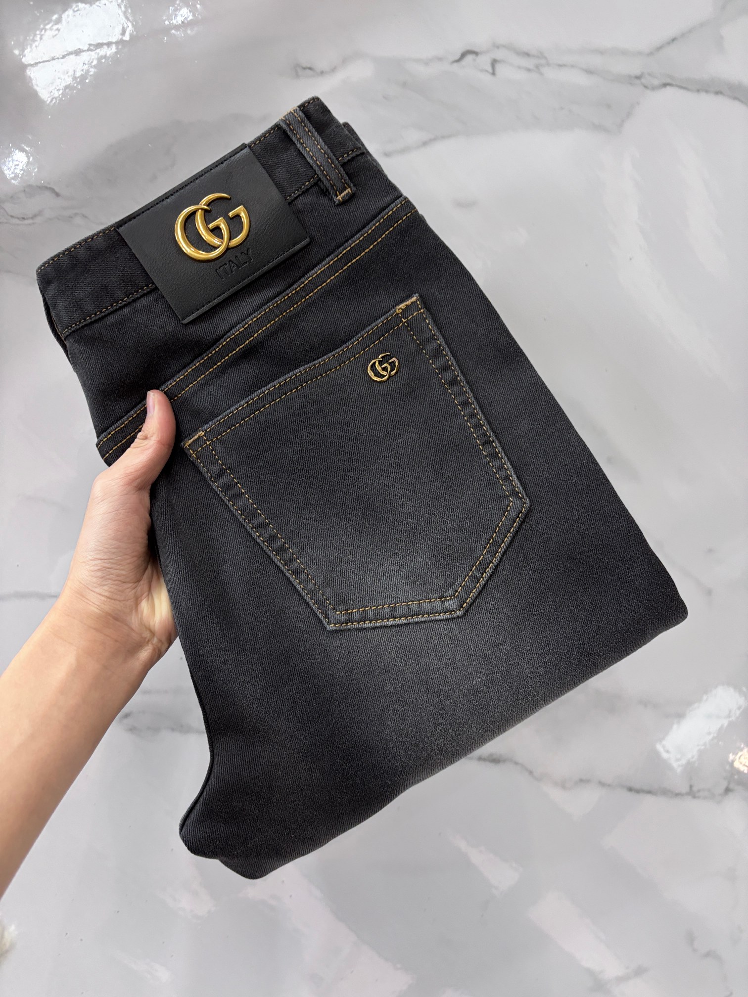 Gucci 🔥高端定制、2026早秋最新款牛仔裤 柜台同步发售 原版定制 客供五金辅料 原单品质 进口固