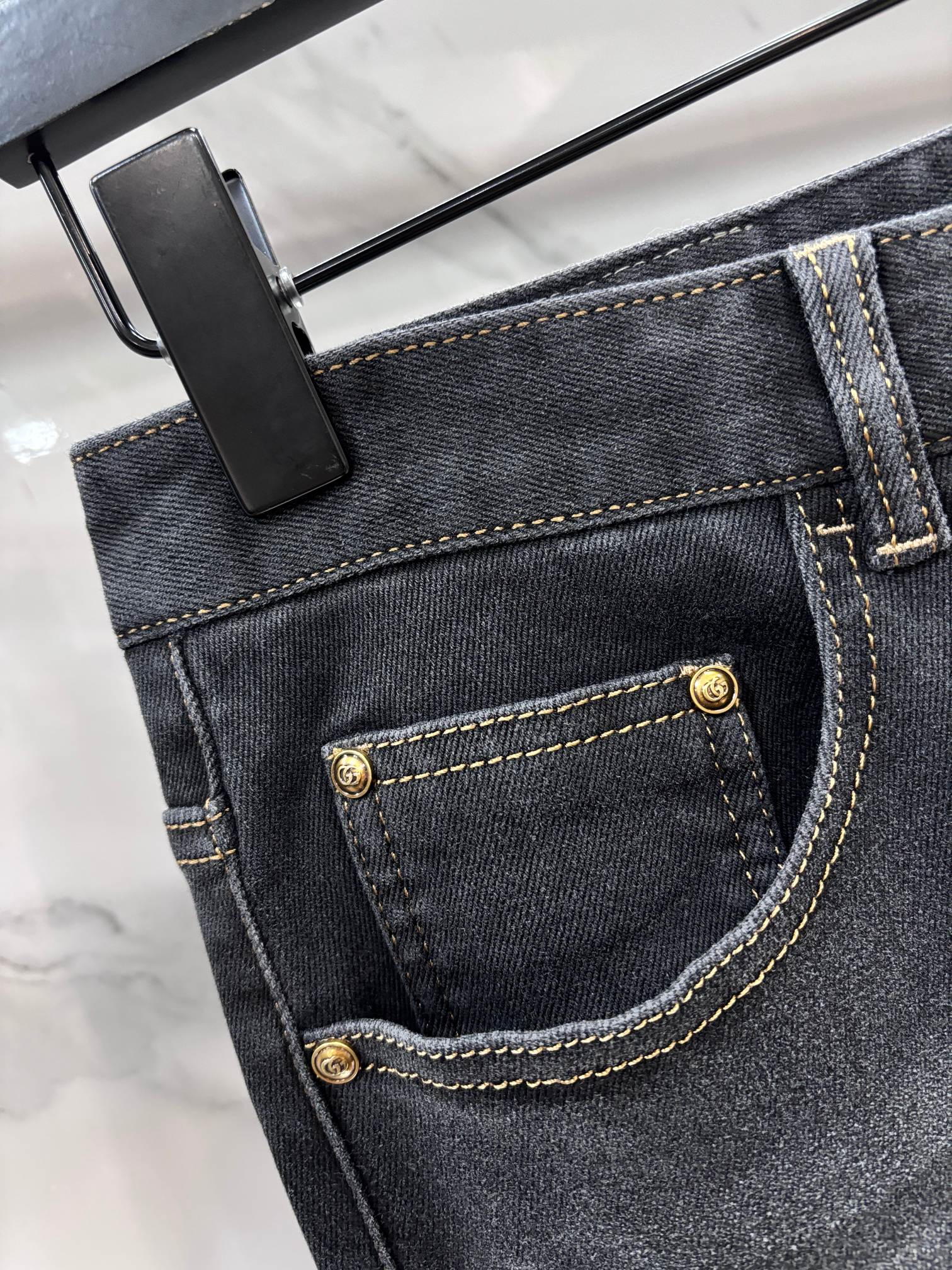 Gucci 🔥高端定制、2026早秋最新款牛仔裤 柜台同步发售 原版定制 客供五金辅料 原单品质 进口固